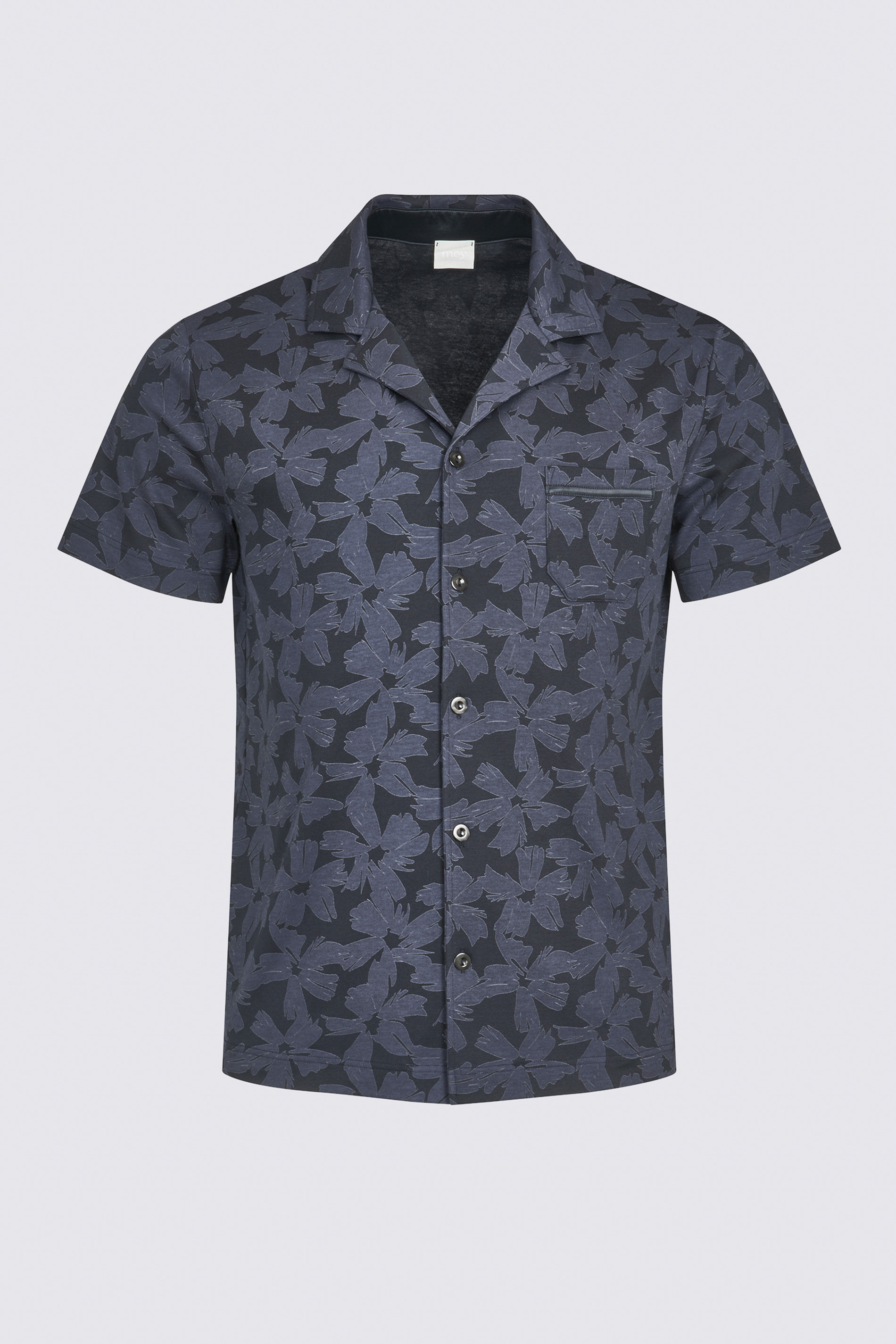 Pyjama-Shirt Indigo Serie Big Flowers Freisteller | mey®