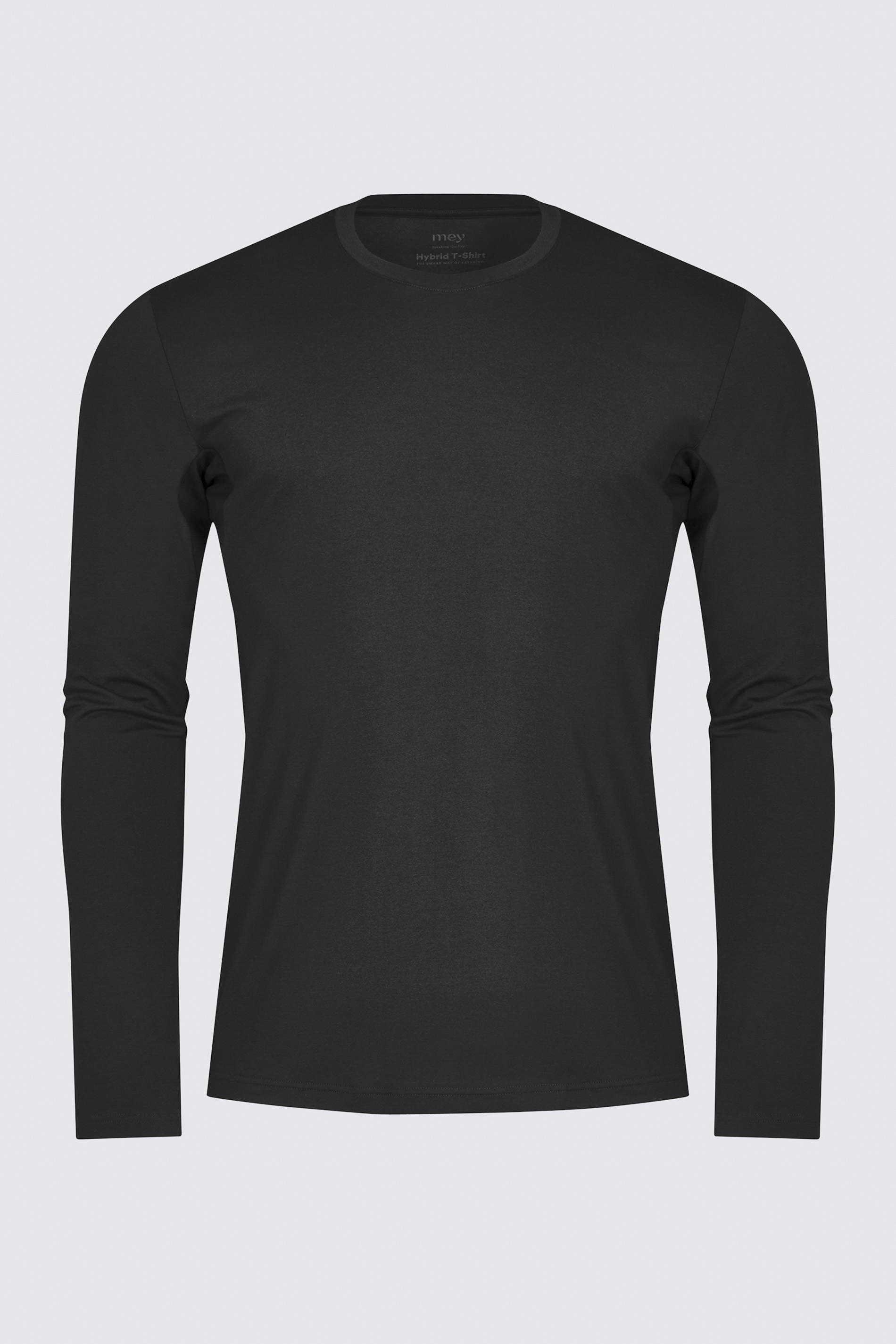 Hybride T-shirt | Lange mouwen Zwart Serie Hybrid T-Shirt Uitknippen | mey®