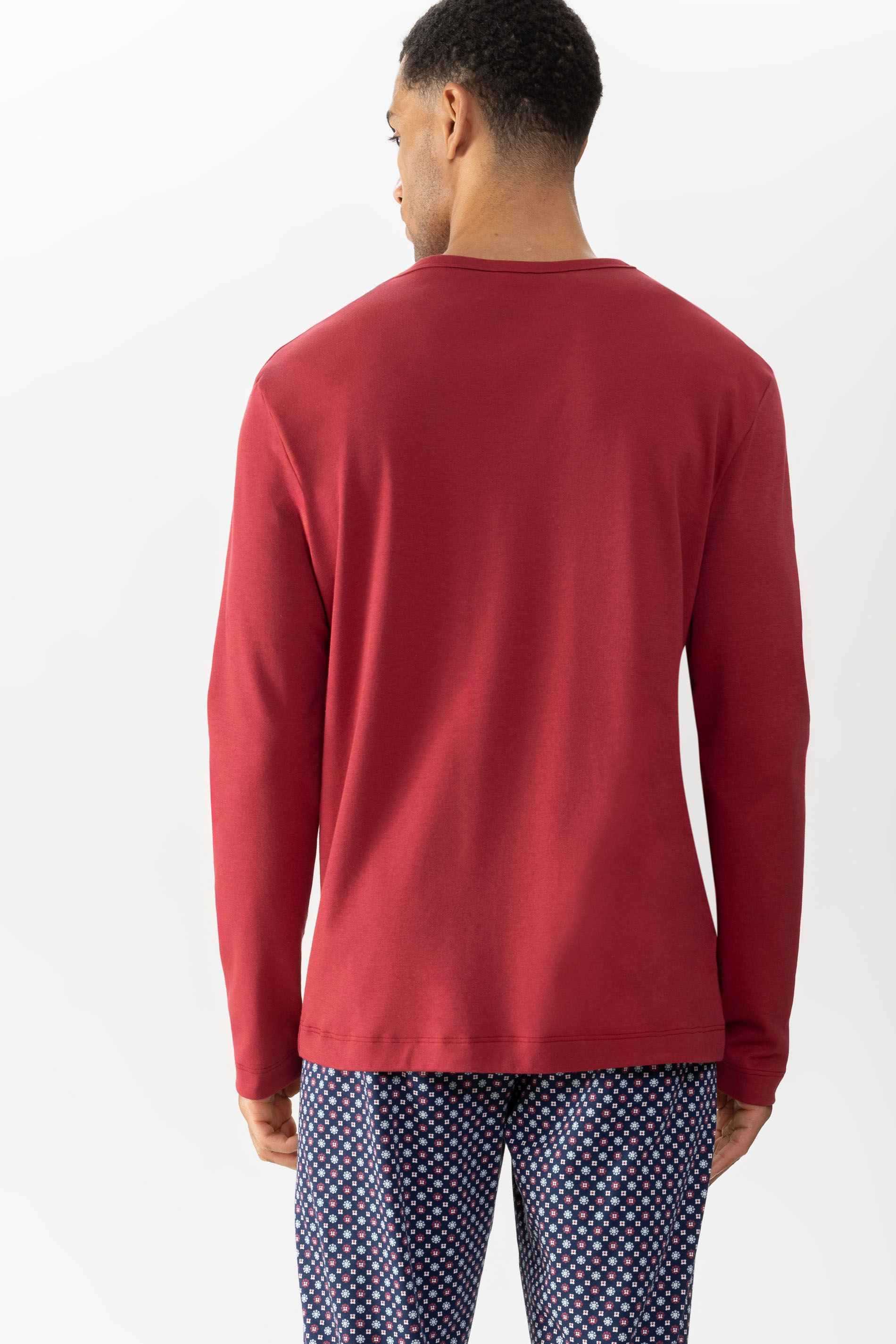 Long-sleeved T-shirt Serie Solid Night Rear View | mey®