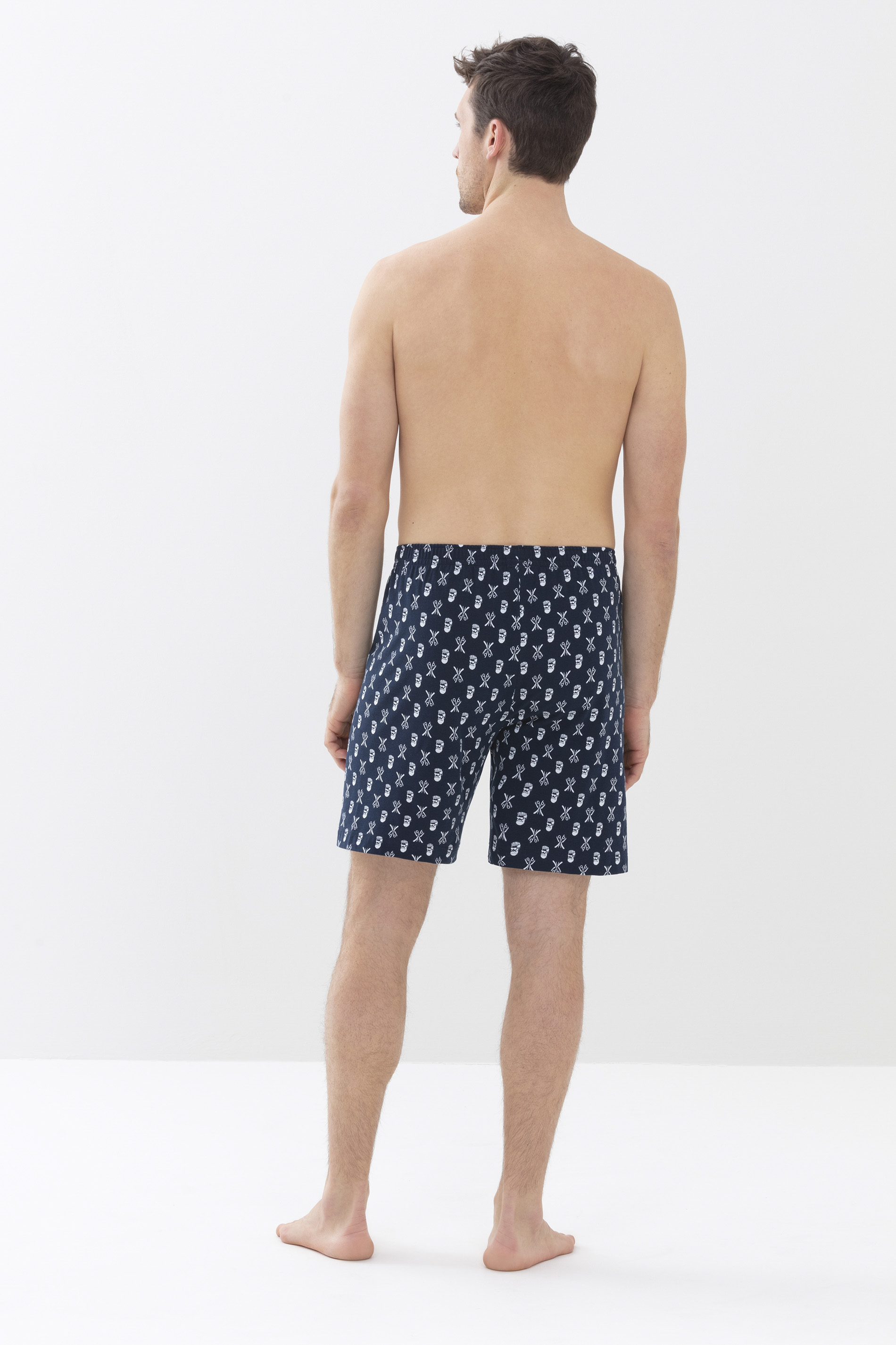 Shorts Yacht Blue Serie Barber Rear View | mey®