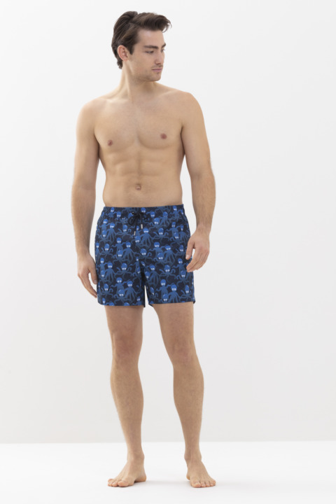 Swim shorts Yacht Blue Serie Swimwear Front View | mey®