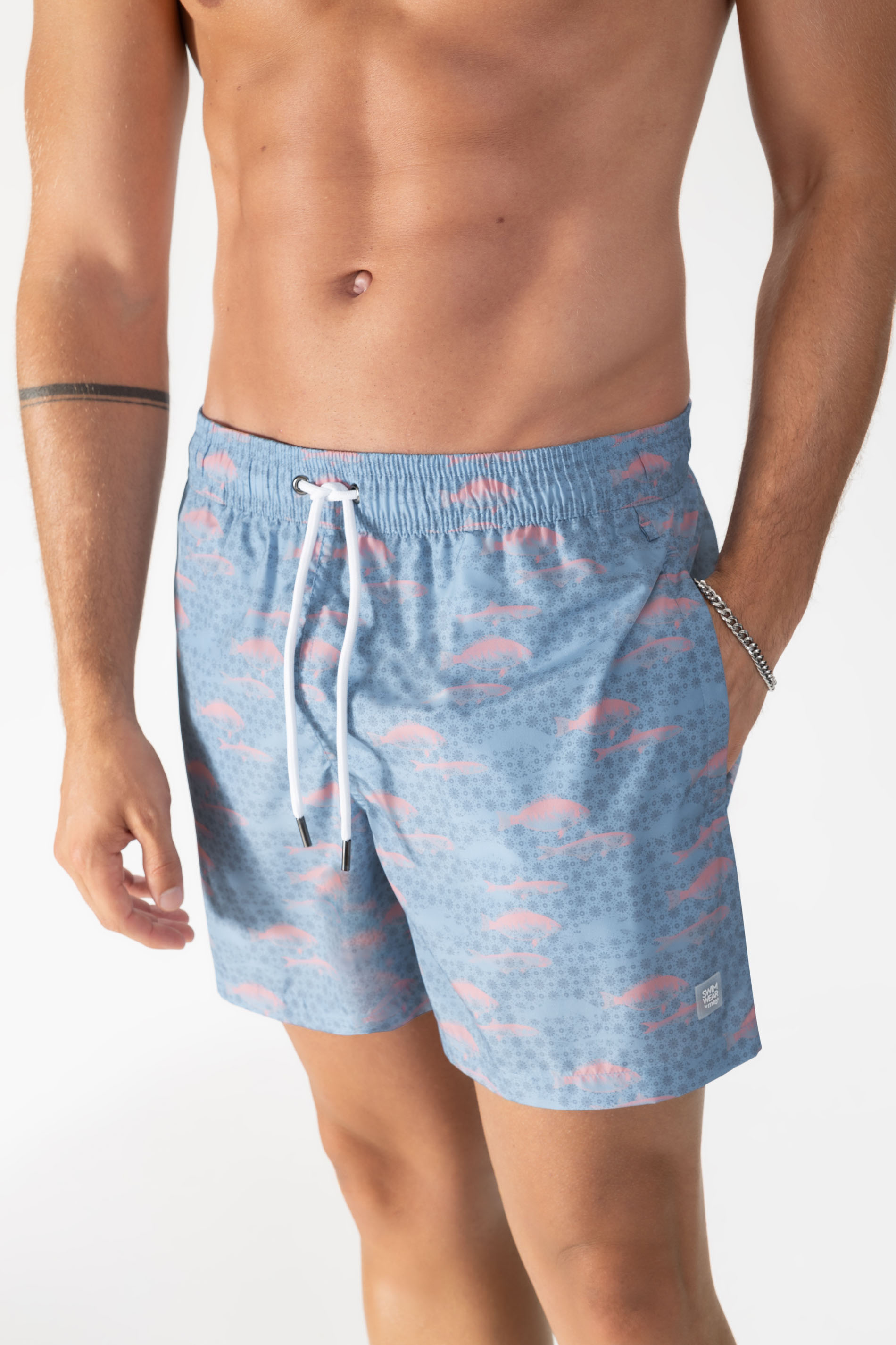 Swim shorts Serie School of Fishes Detail View 01 | mey®