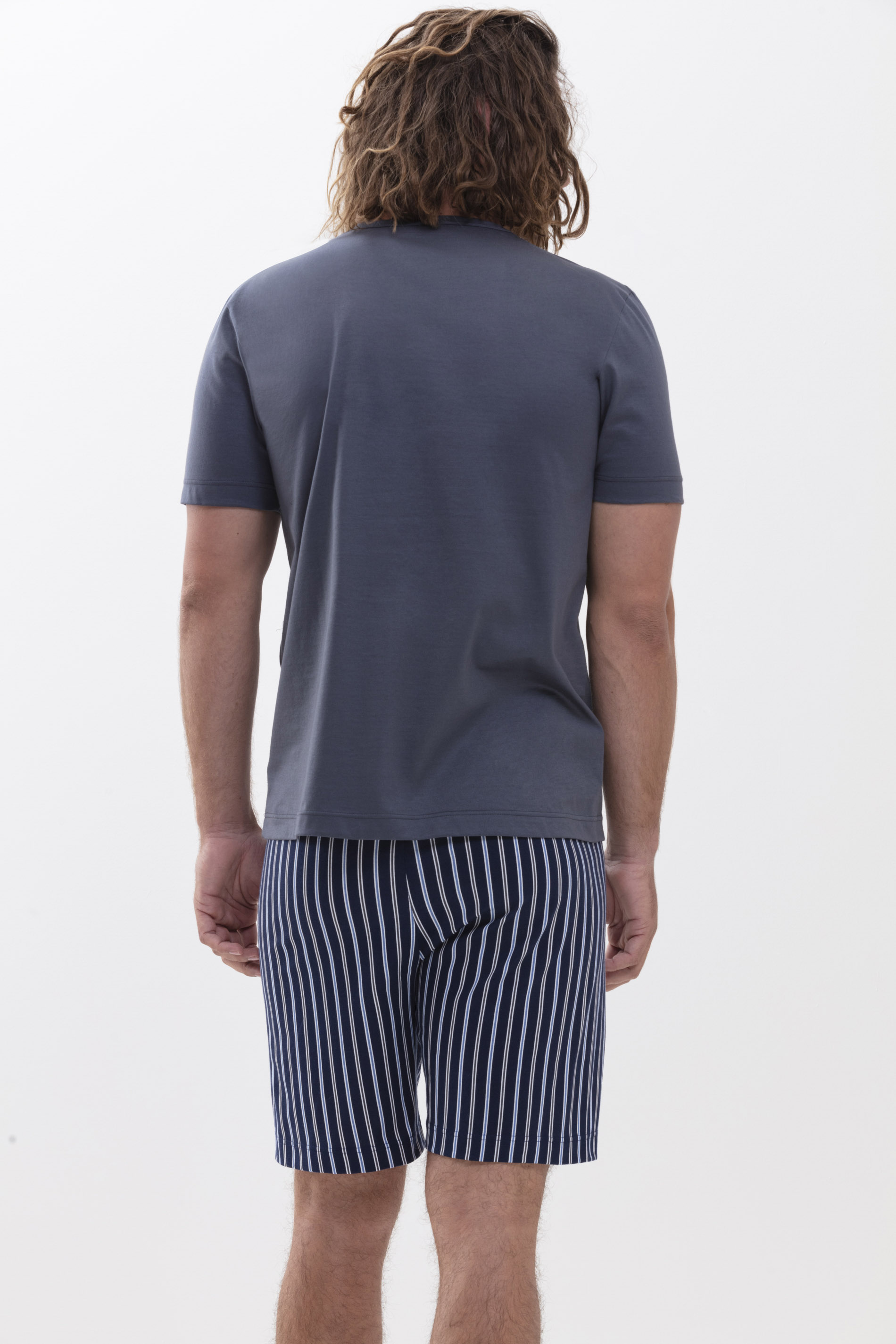 Pyjama kort Soft Grey Serie Portimo Achteraanzicht | mey®