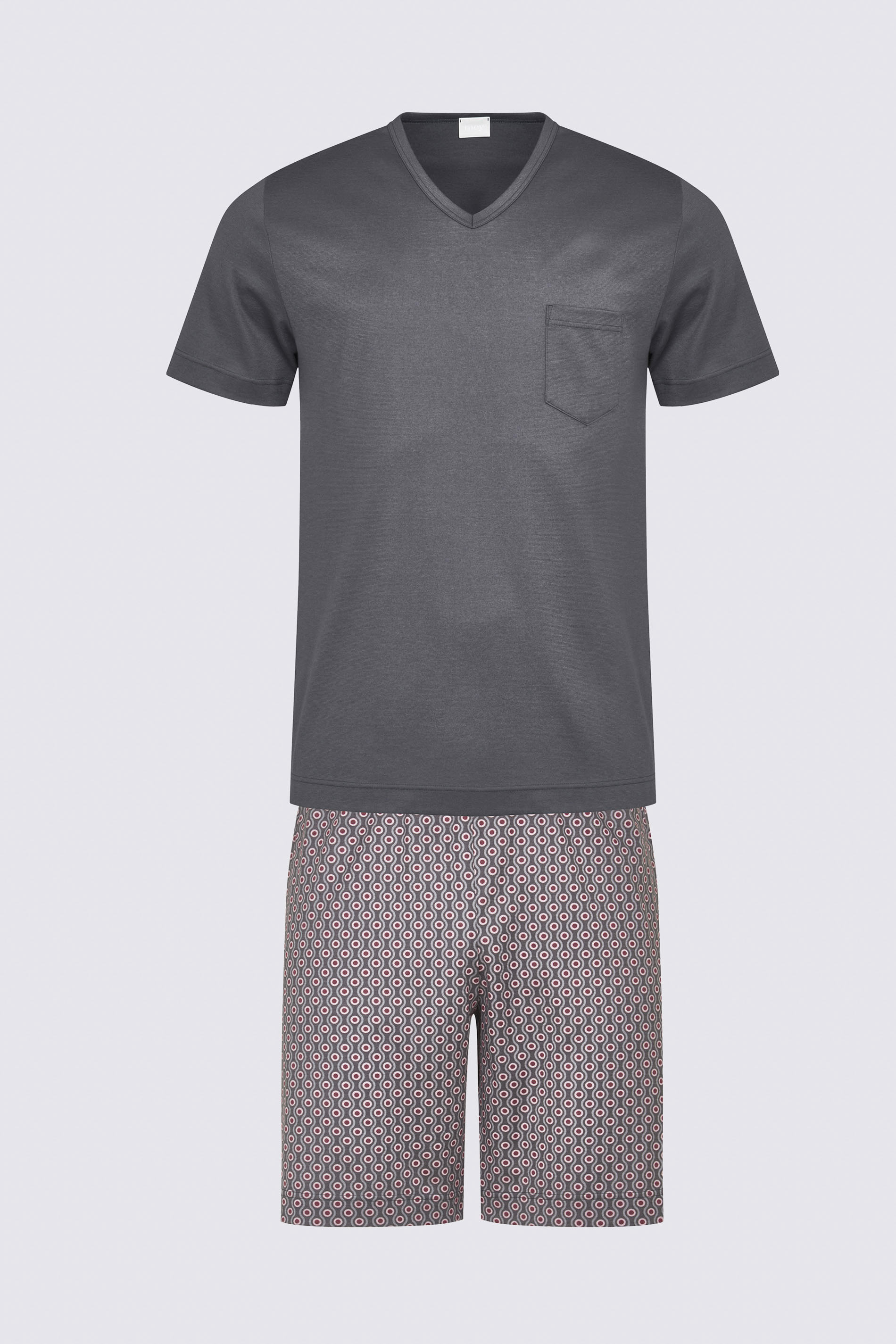 Pyjama Stormy Grey Serie 4 Col Dots Cut Out | mey®