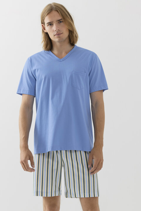 Pyjamas Serie Coloured Stripes Front View | mey®