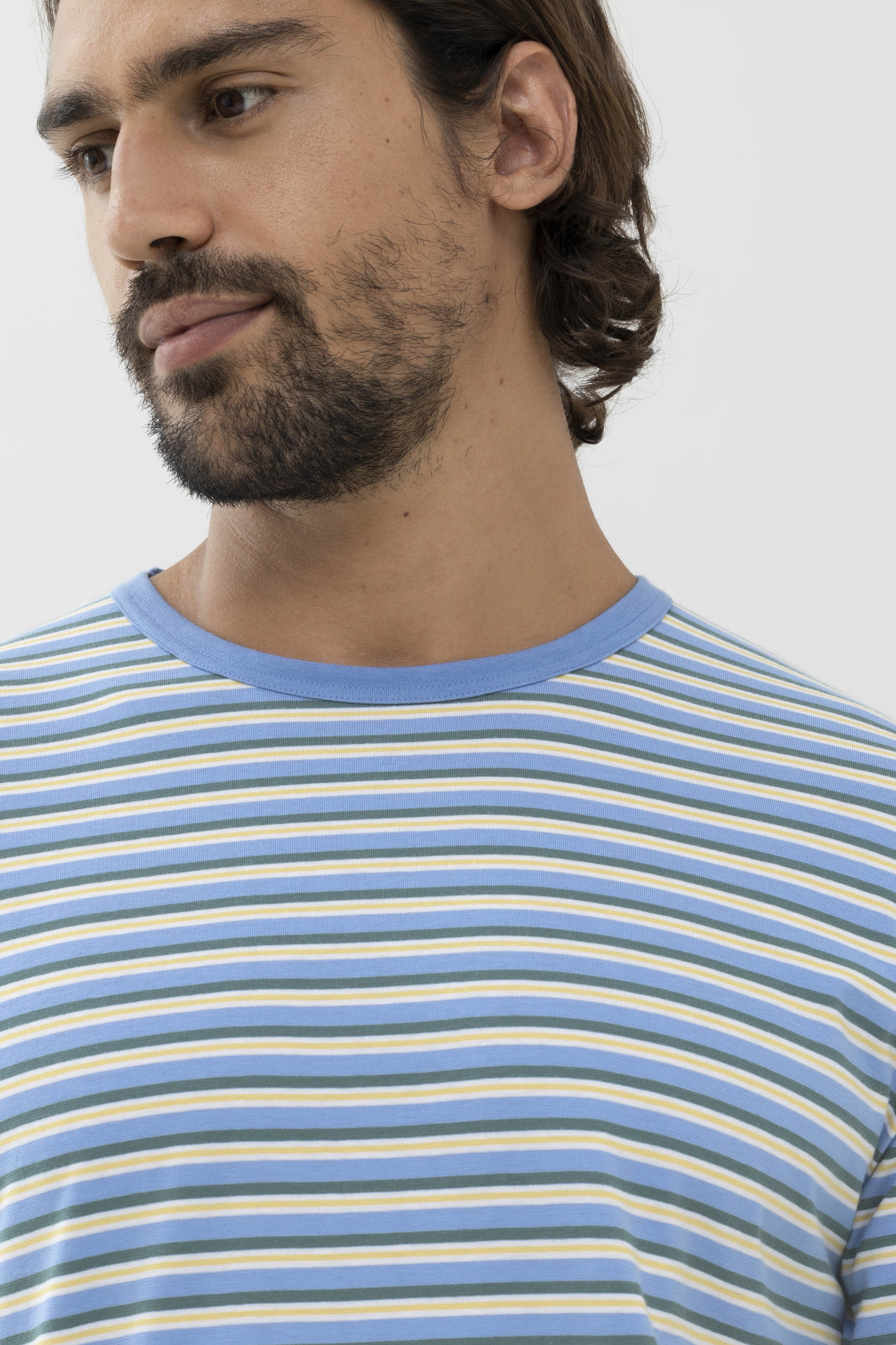 Pyjamas Serie Cross Stripe Detail View 01 | mey®