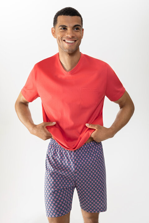 Pyjama Serie Red Geo Vooraanzicht | mey®