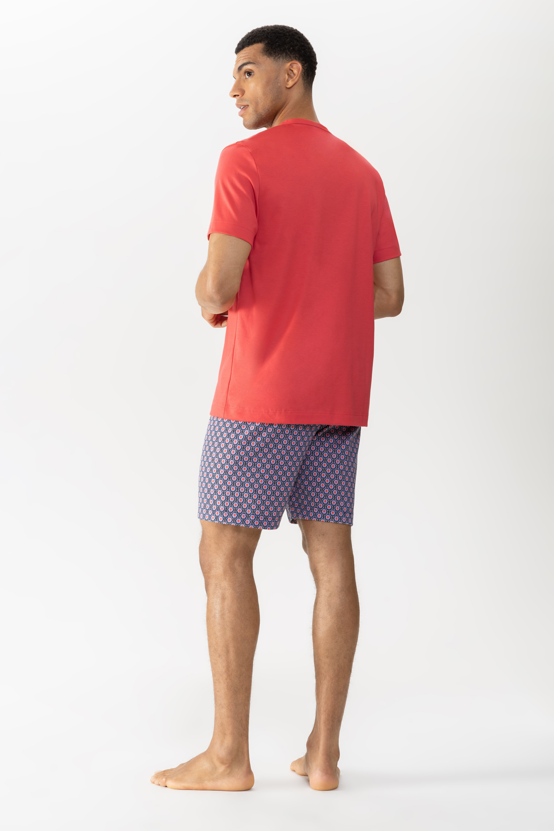 Pyjama Serie Red Geo Achteraanzicht | mey®