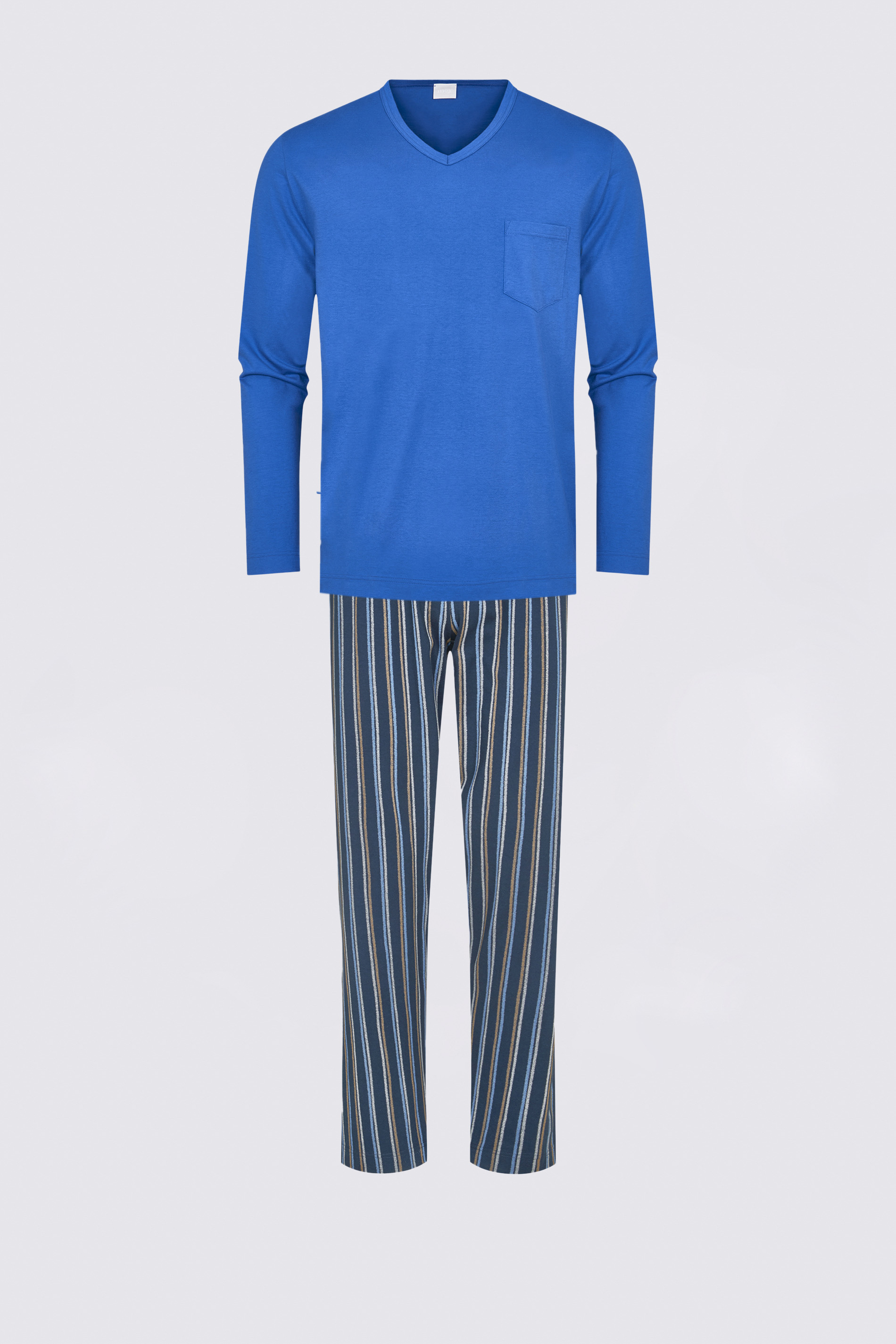 Schlafanzug Porcelain Blue Serie Unregular Stripes Freisteller | mey®