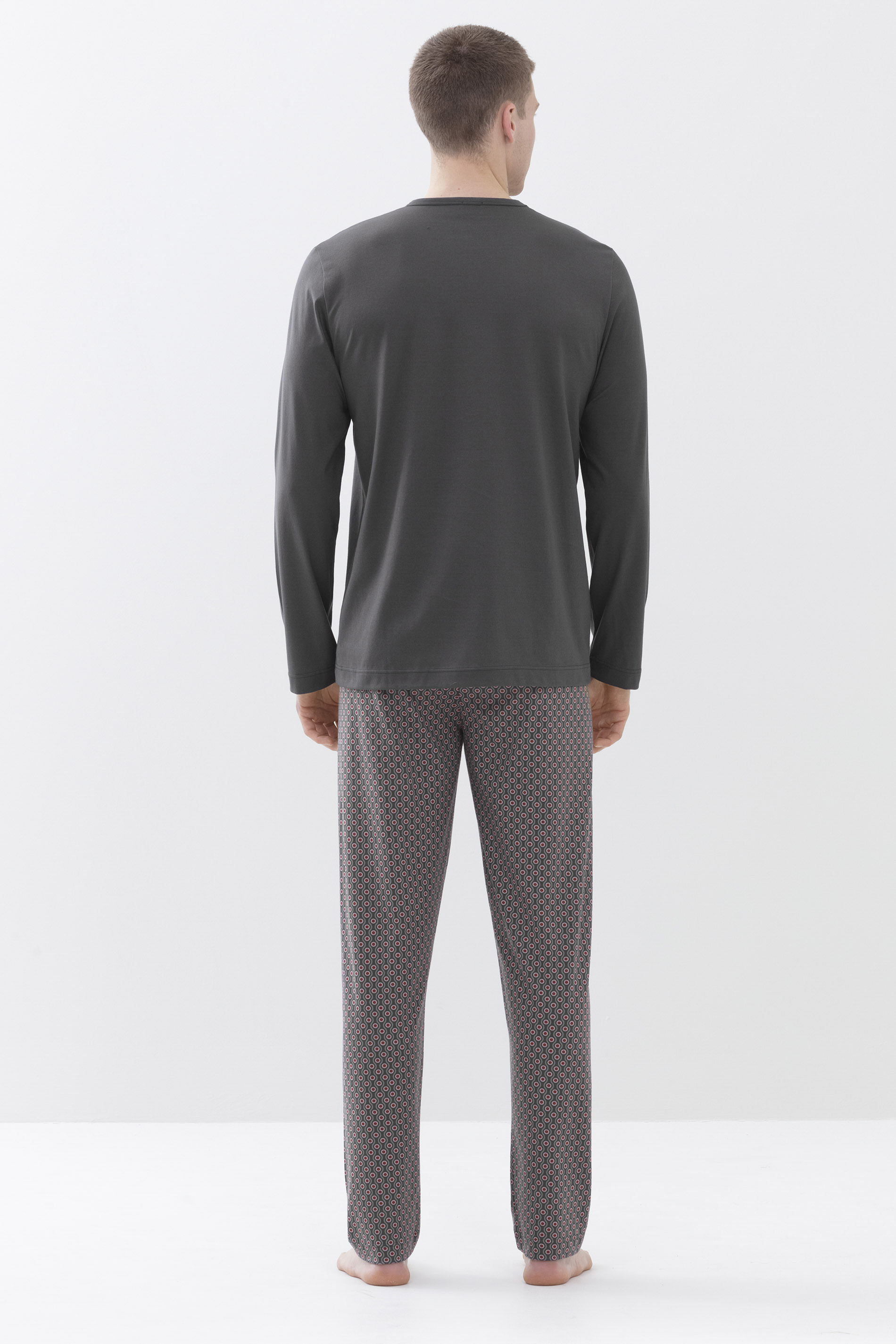 Pyjama Stormy Grey Serie 4 Col Dots Achteraanzicht | mey®