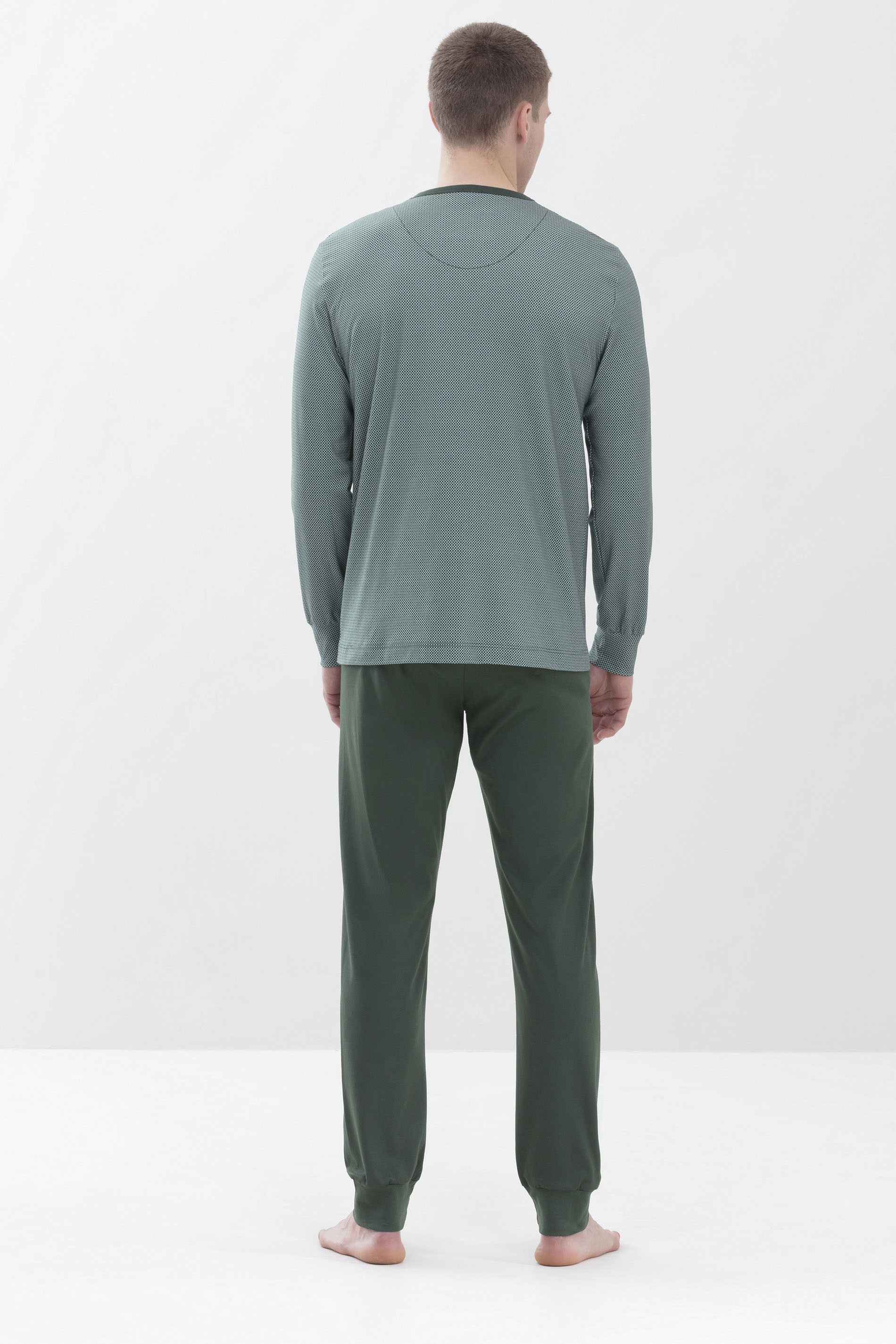 Pyjama Evergreen Serie Mini Points Achteraanzicht | mey®
