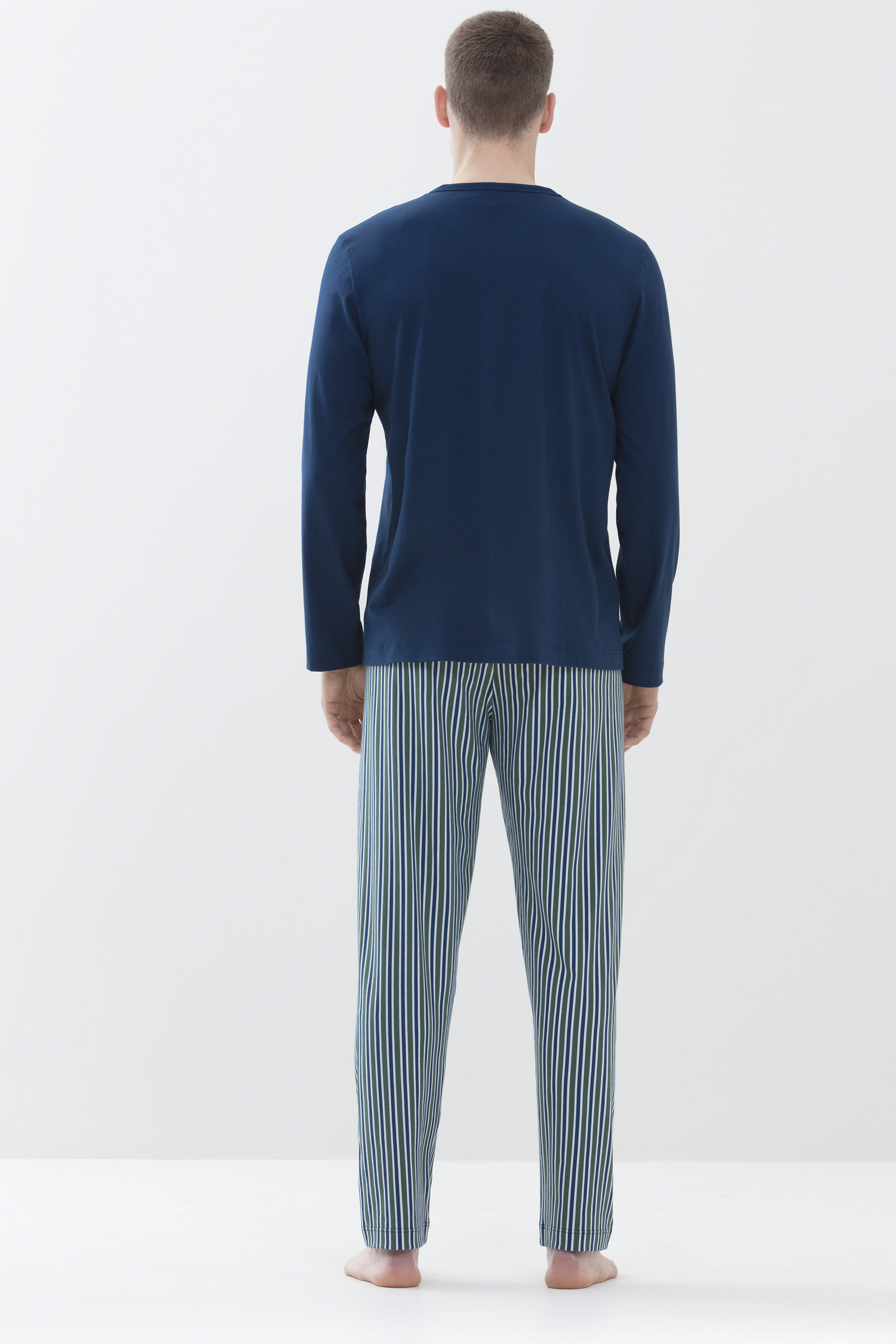 Pyjama Neptune Serie 3 Col Stripes Achteraanzicht | mey®