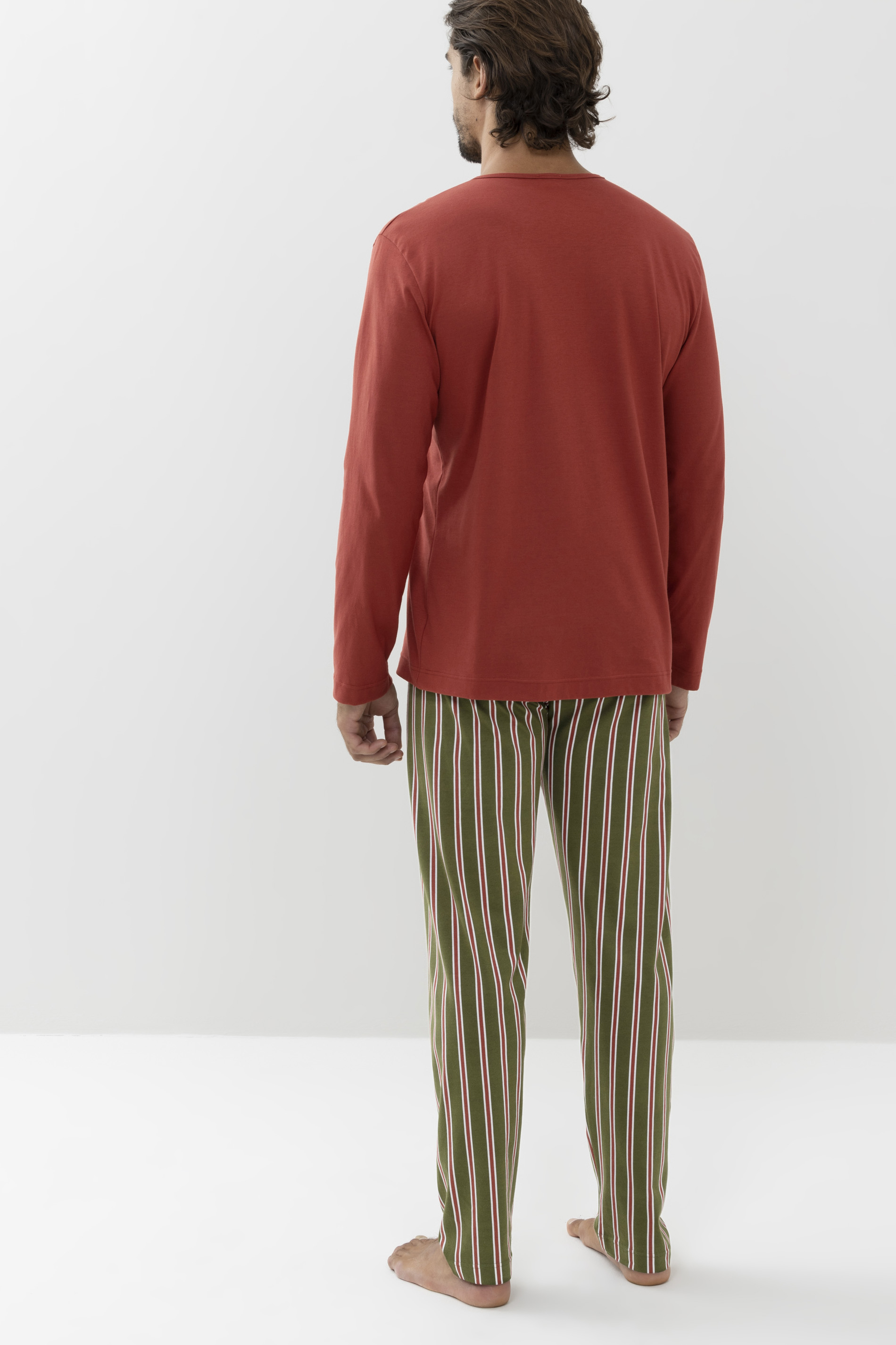 Pyjama Serie Stripes Achteraanzicht | mey®