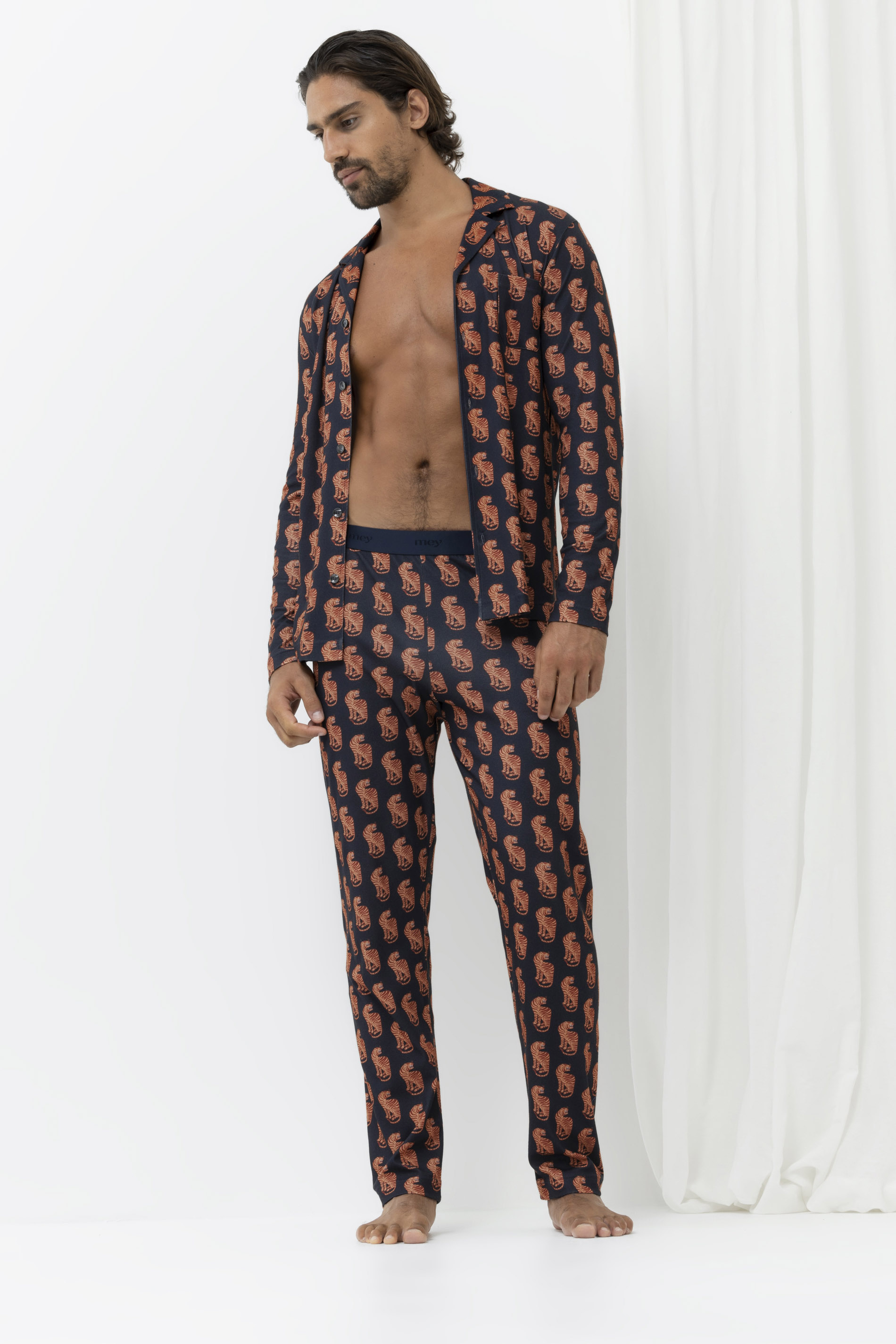 Pyjama Serie RE:THINK Tiger Festlegen | mey®