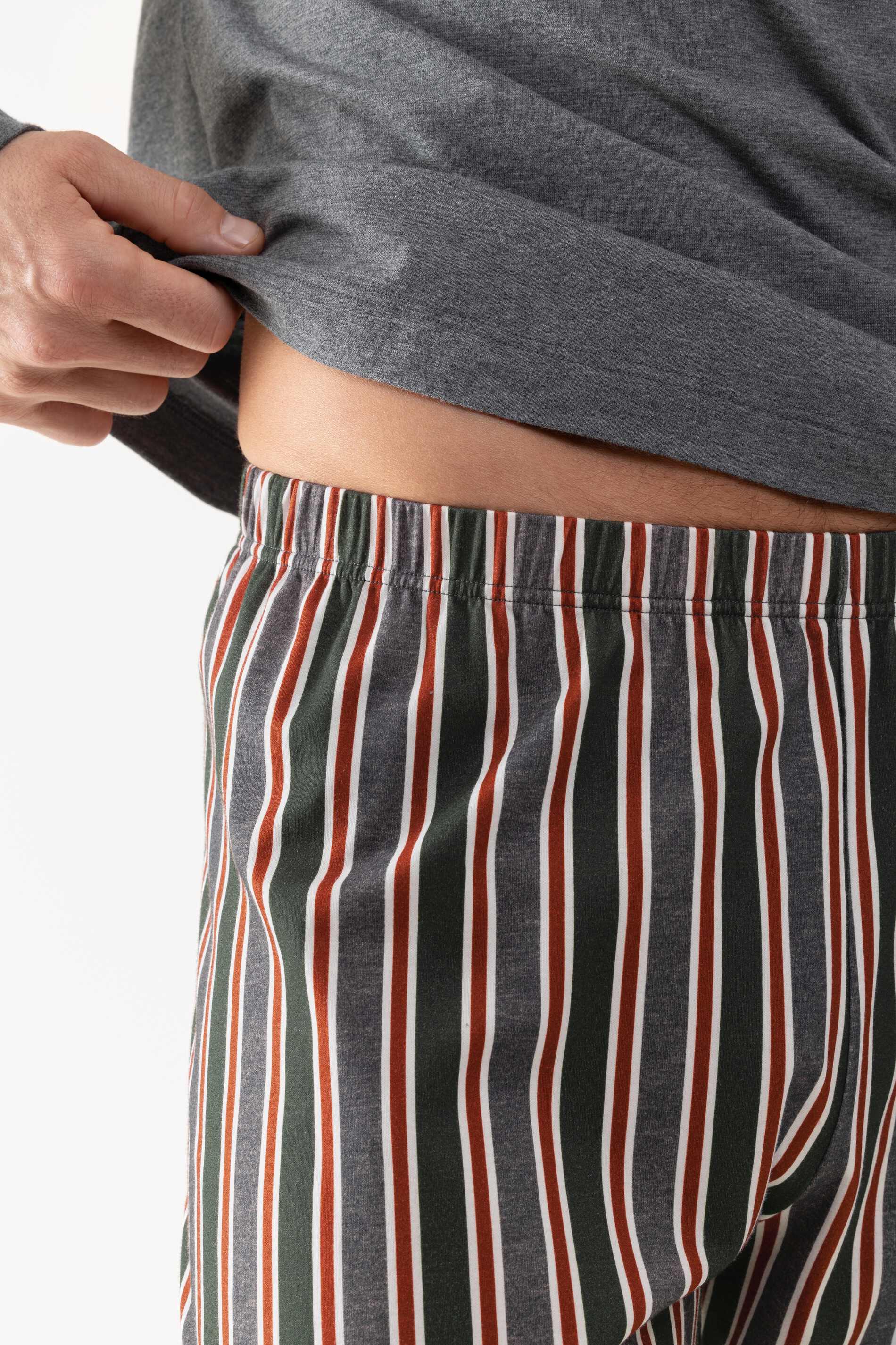 Schlafanzug Serie Melange Striped Detailansicht 02 | mey®