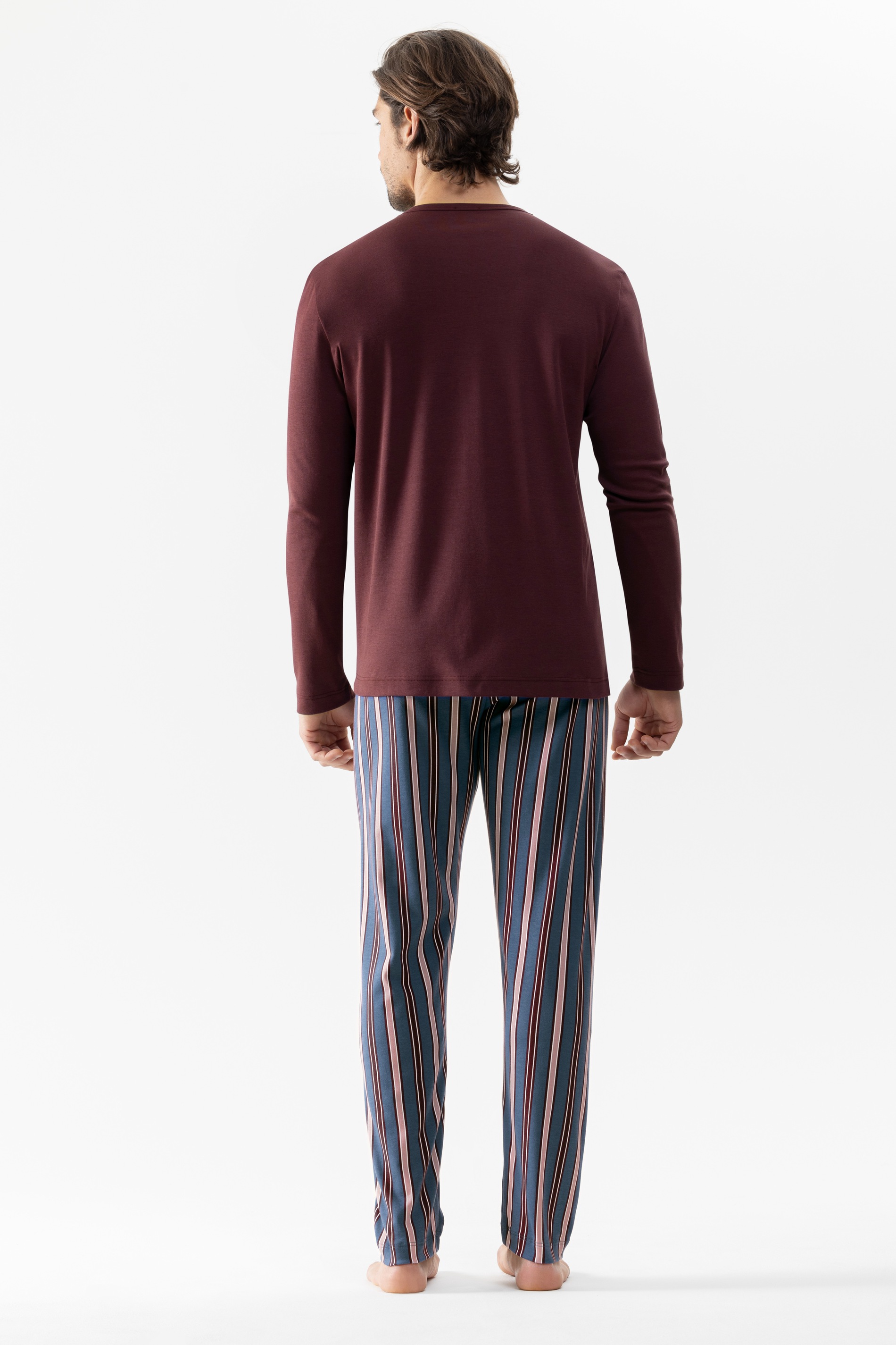 Pyjamas Serie 4 Col Striped Rear View | mey®