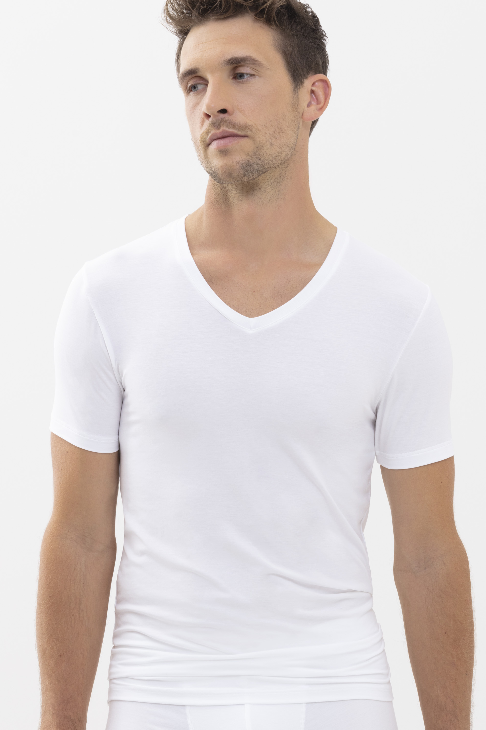 T-Shirt Weiss Serie Superior Modal Frontansicht | mey®