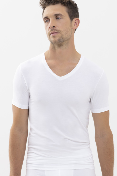 T-Shirt Weiss Serie Superior Modal Frontansicht | mey®