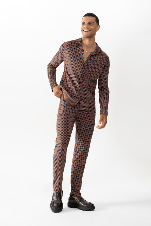 ZWWZ Men Comfortable Pyjamas Plus Size 90kg Long Sleeve Casual