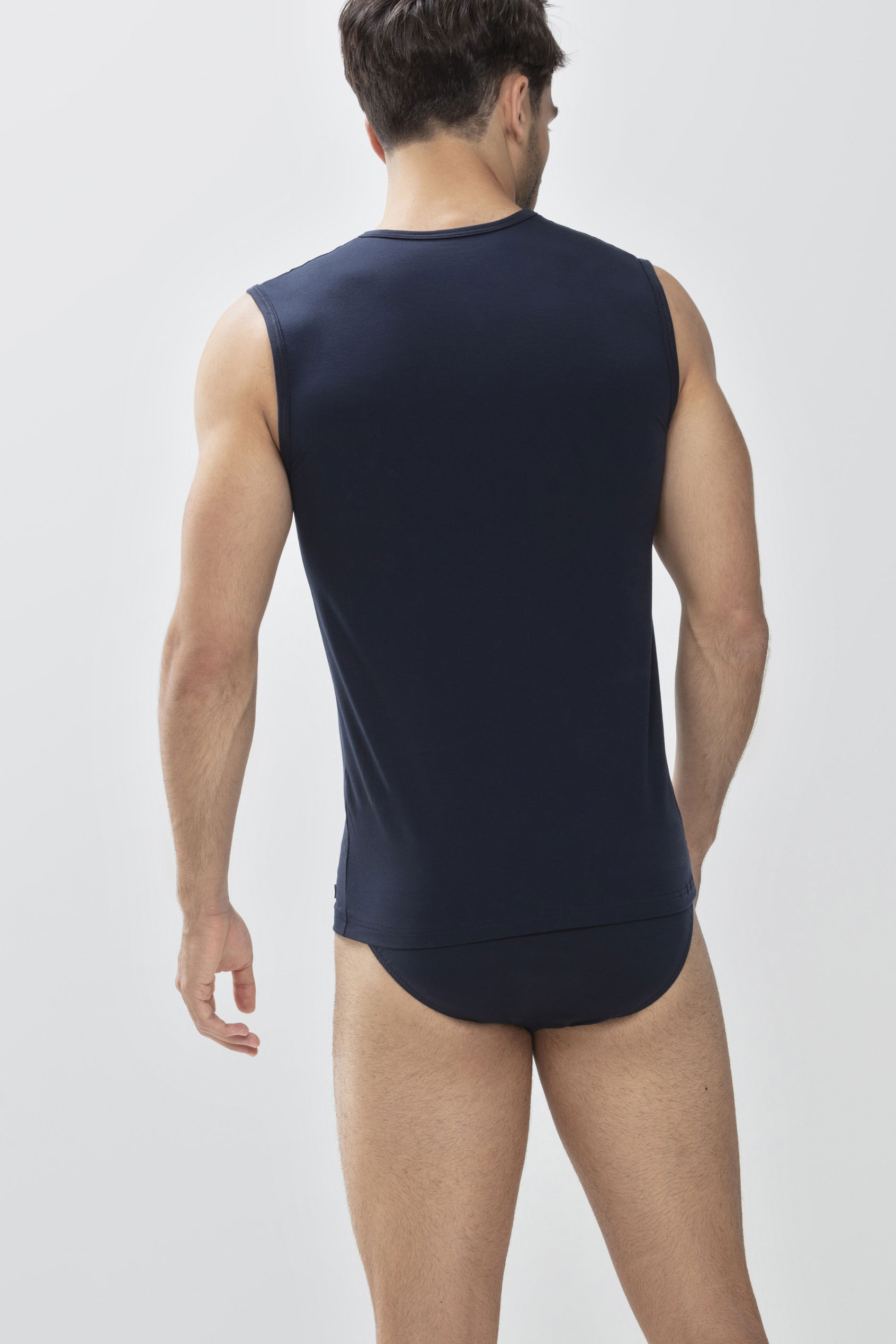 Muskel-Shirt Navy Serie Network Rear View | mey®