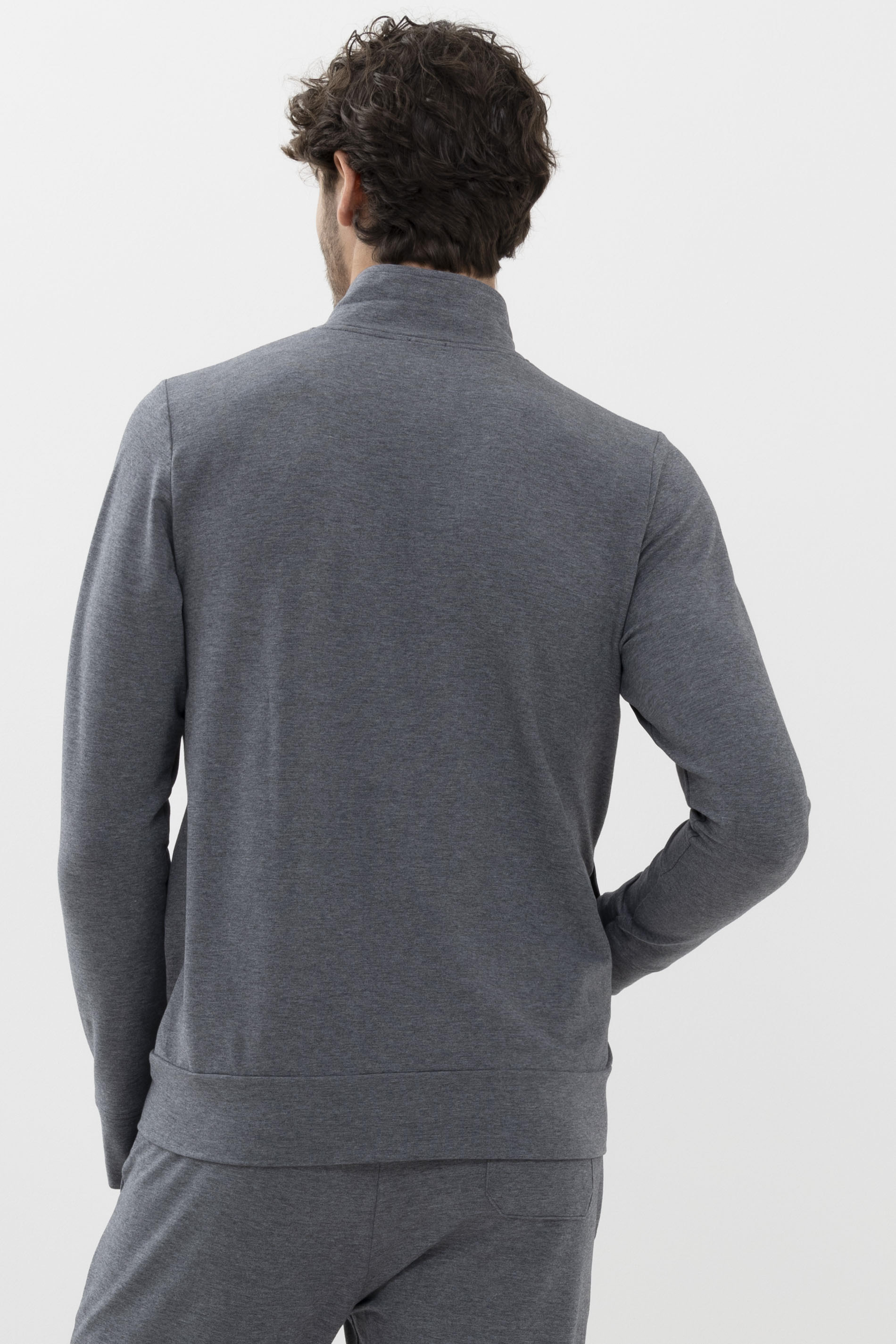 Zip jacket Quartz Melange Serie Enjoy Rear View | mey®