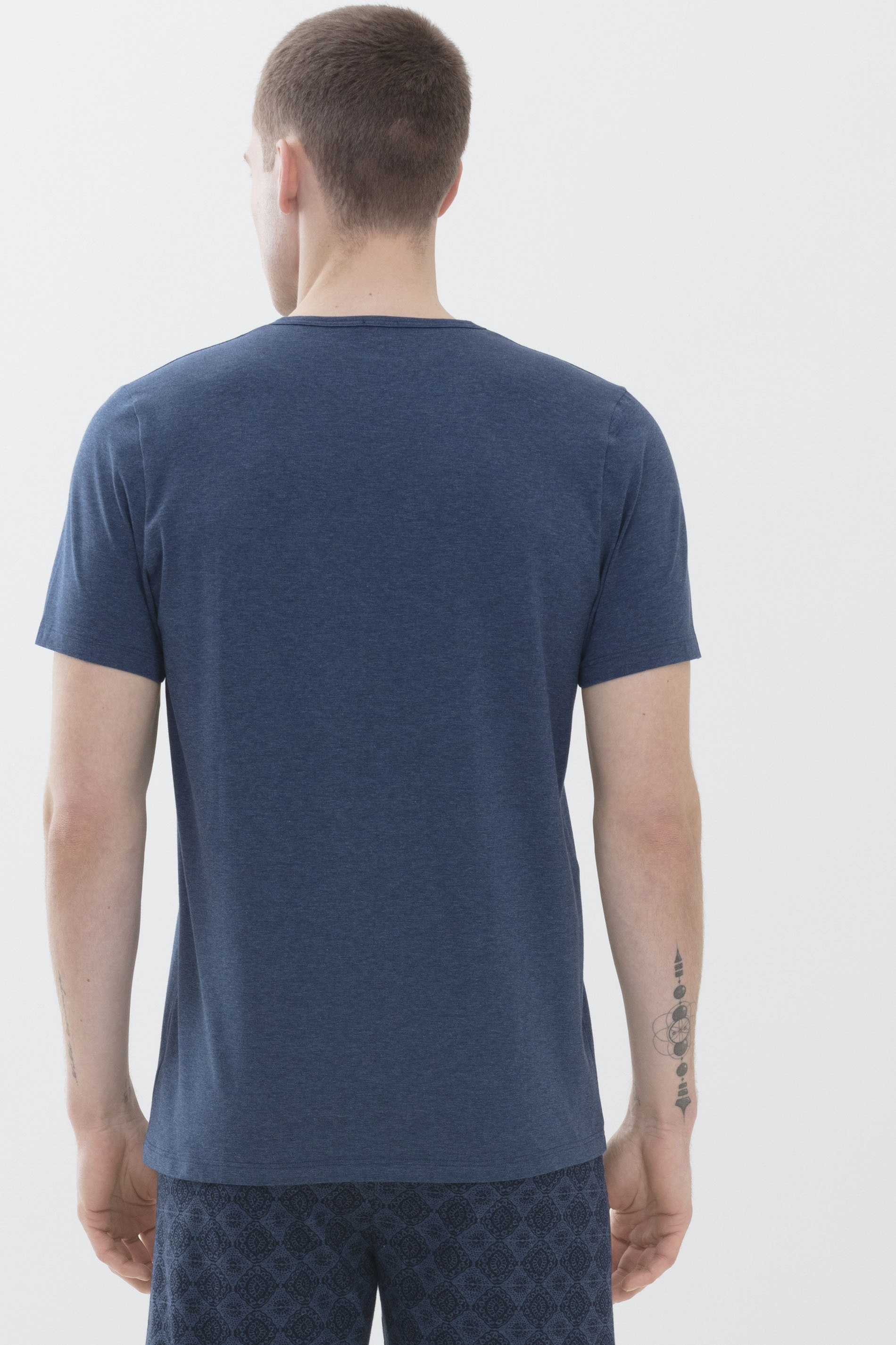 T-shirt Denim Blue Serie Denim Achteraanzicht | mey®