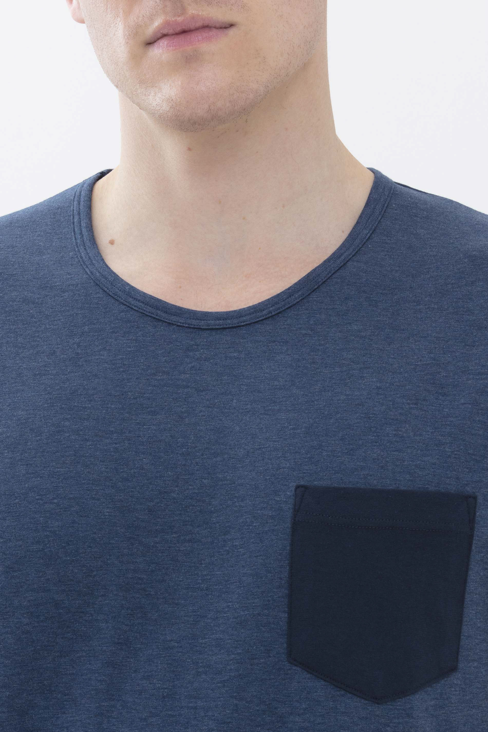 T-Shirt Denim Blue Serie Denim Detailansicht 01 | mey®