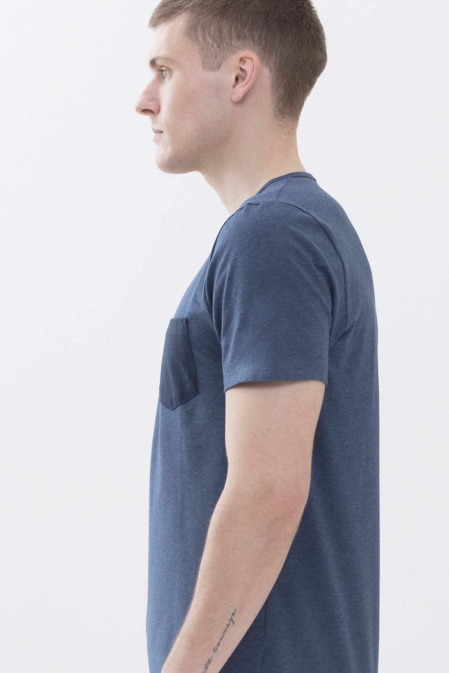 T-Shirt Denim Blue Serie Denim Detailansicht 02 | mey®