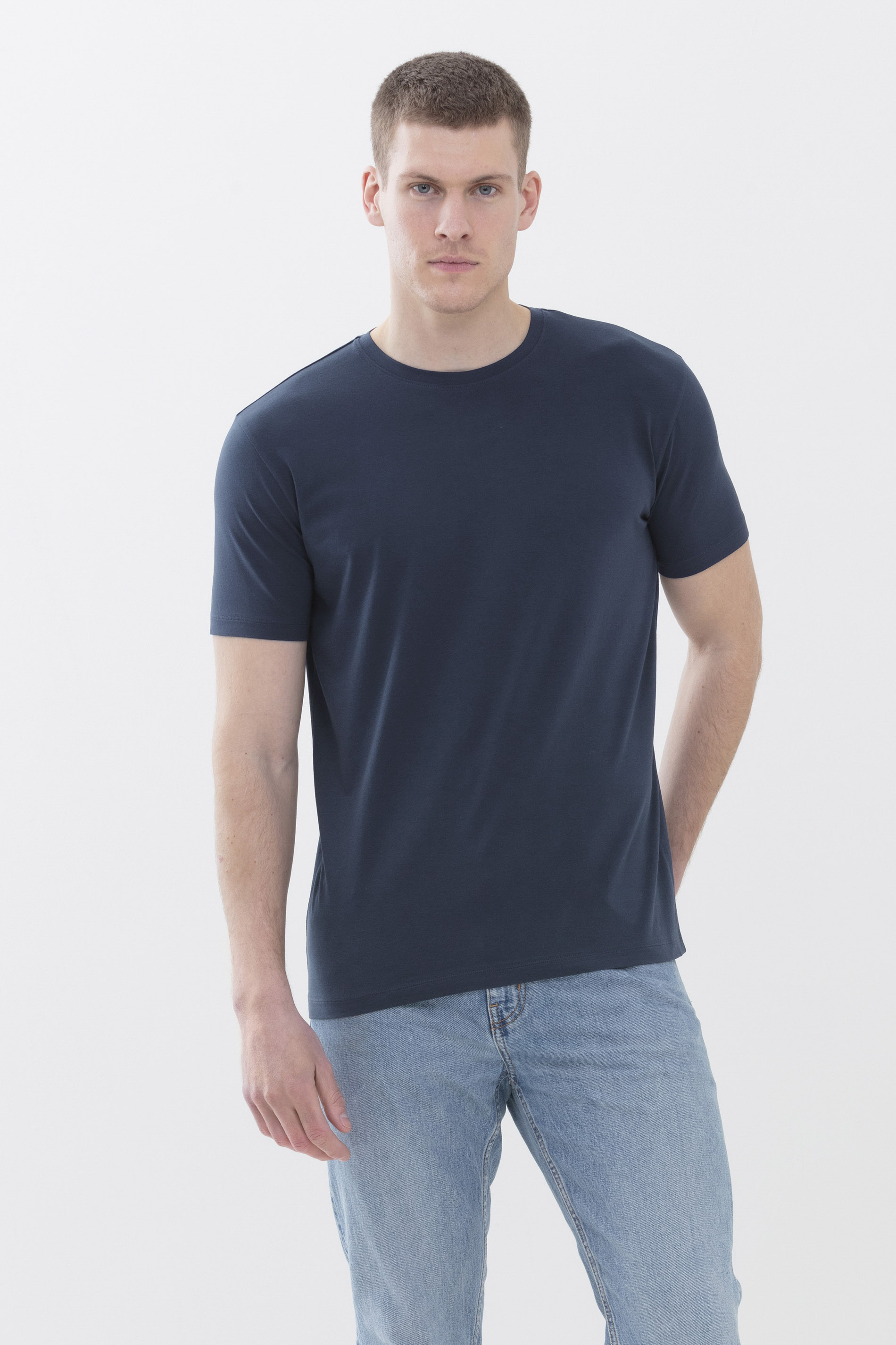 T-shirt Yacht Blue Serie Relax Front View | mey®