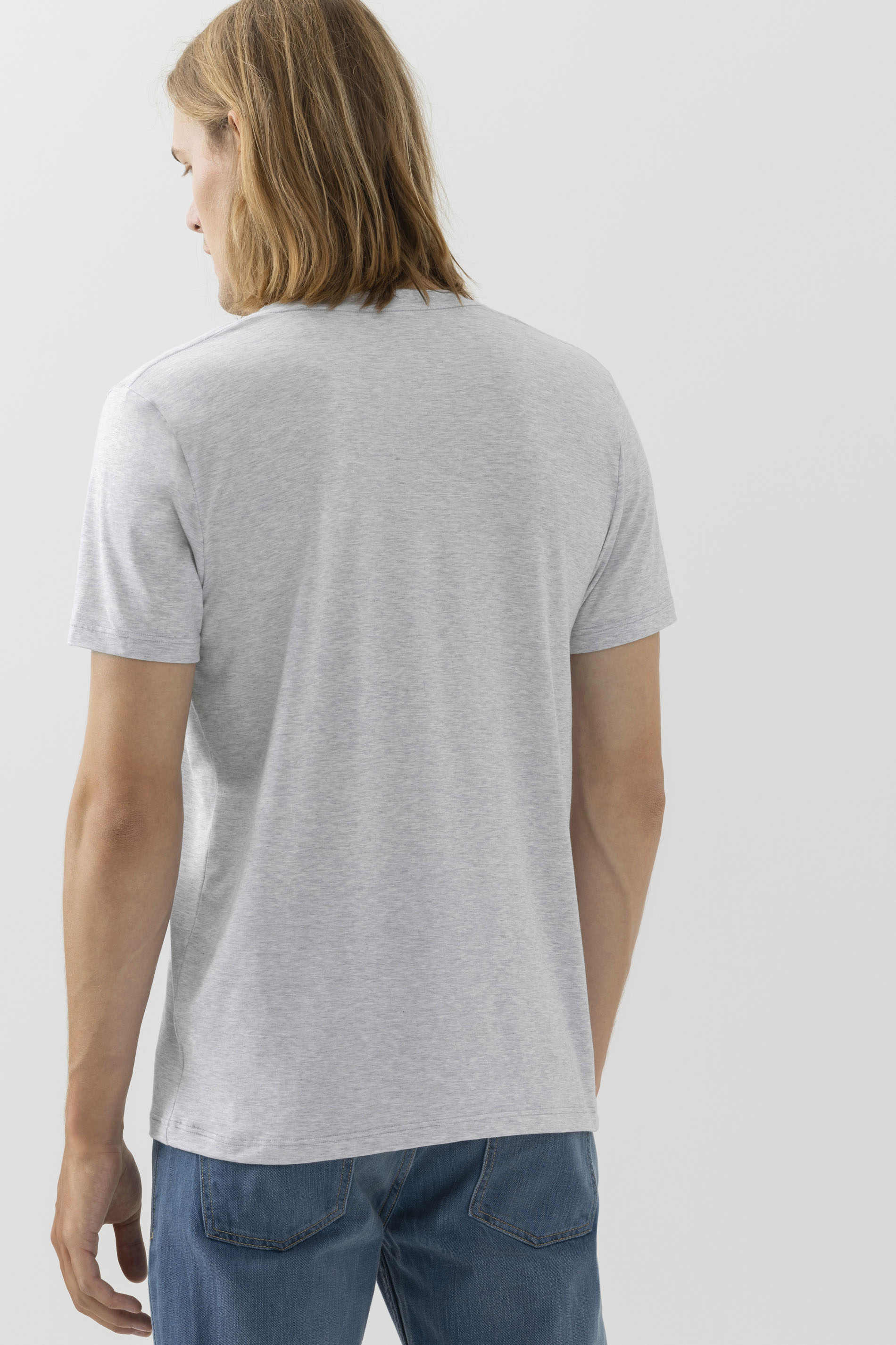 V neck shirt Dry Cotton Colour Rear View | mey®