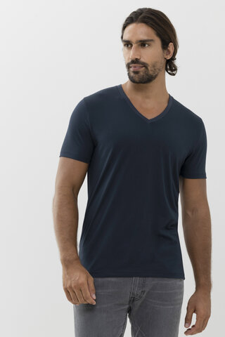 V neck shirt Dry Cotton Colour Front View | mey®