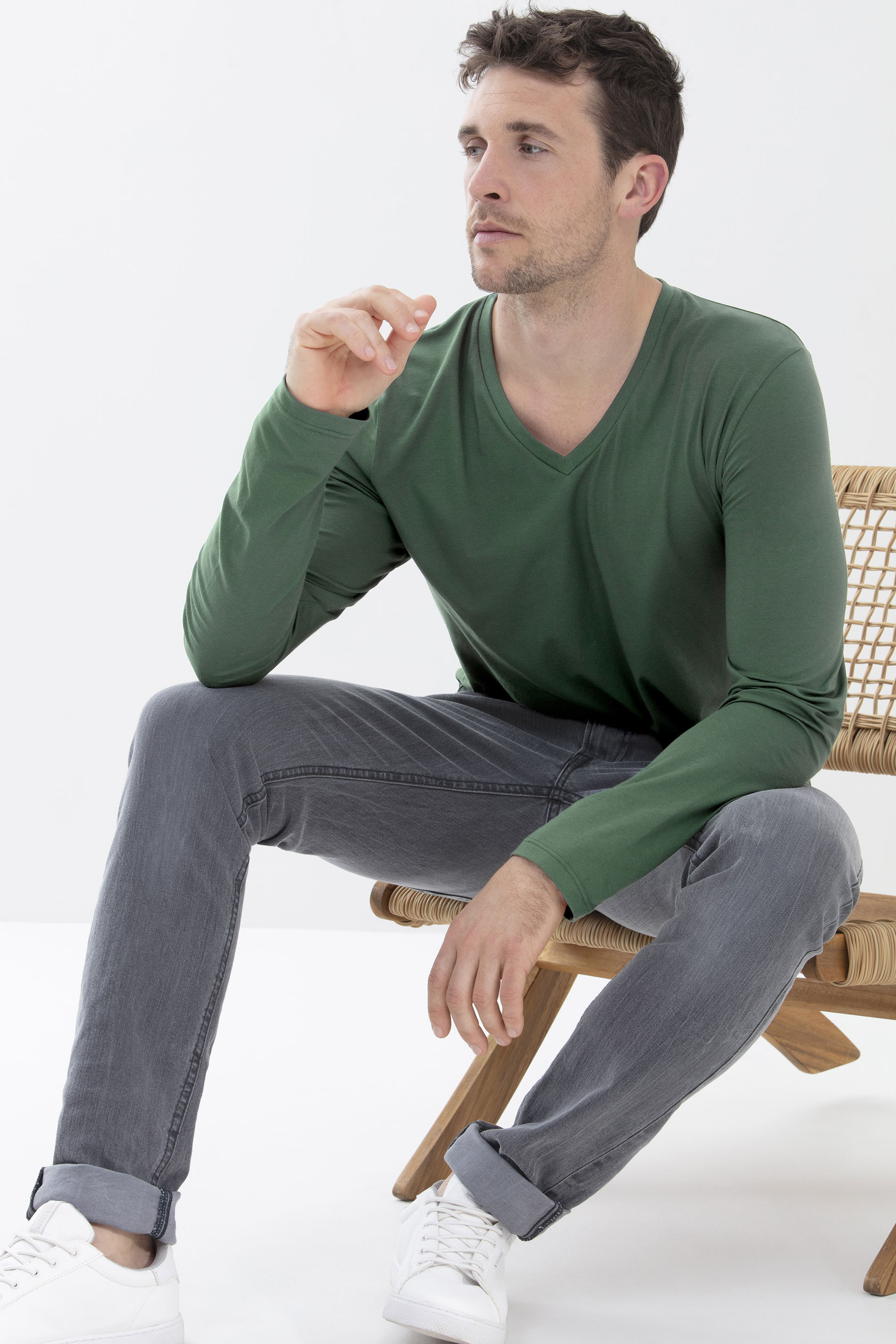 Langarm-Shirt Evergreen Dry Cotton Colour Festlegen | mey®