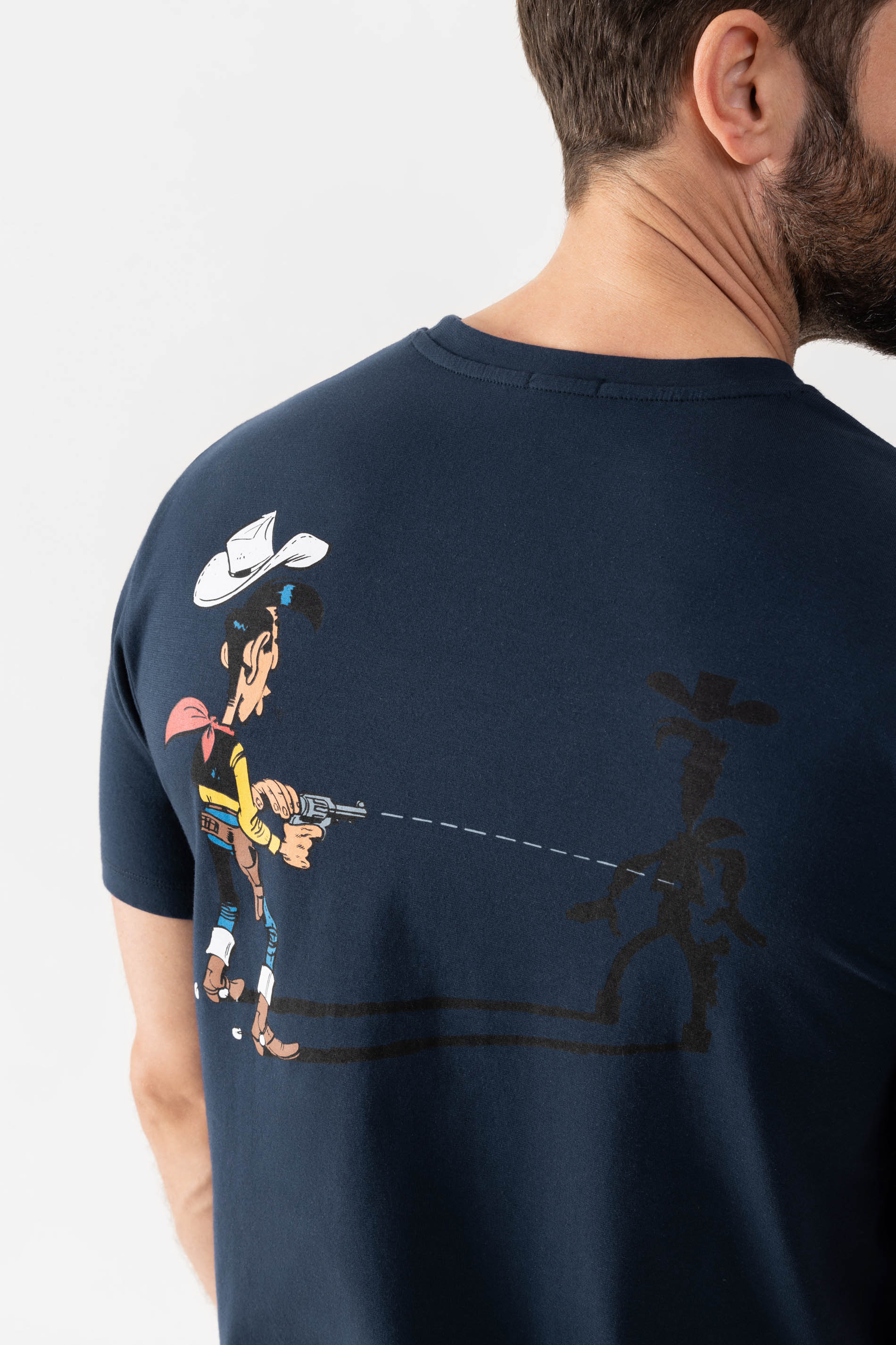 T-Shirt Serie mey x Lucky Luke Detailansicht 01 | mey®