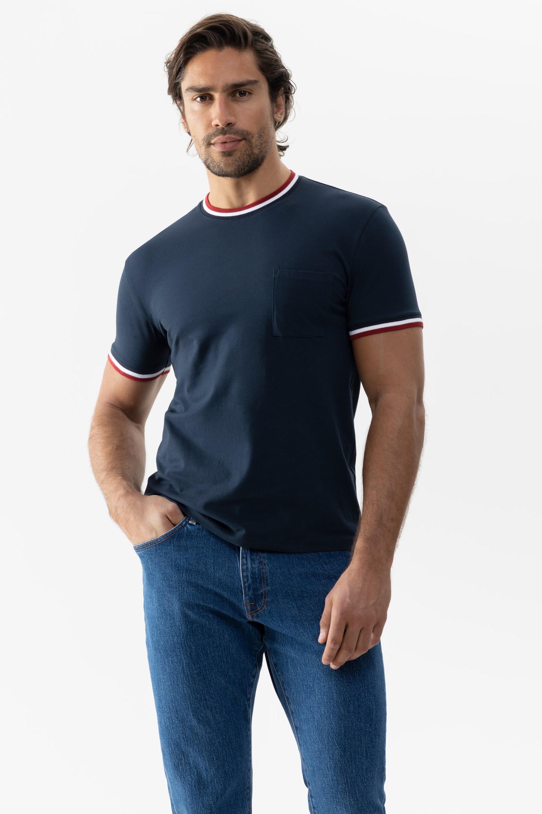 T-shirt Serie Relax Stripes Vooraanzicht | mey®