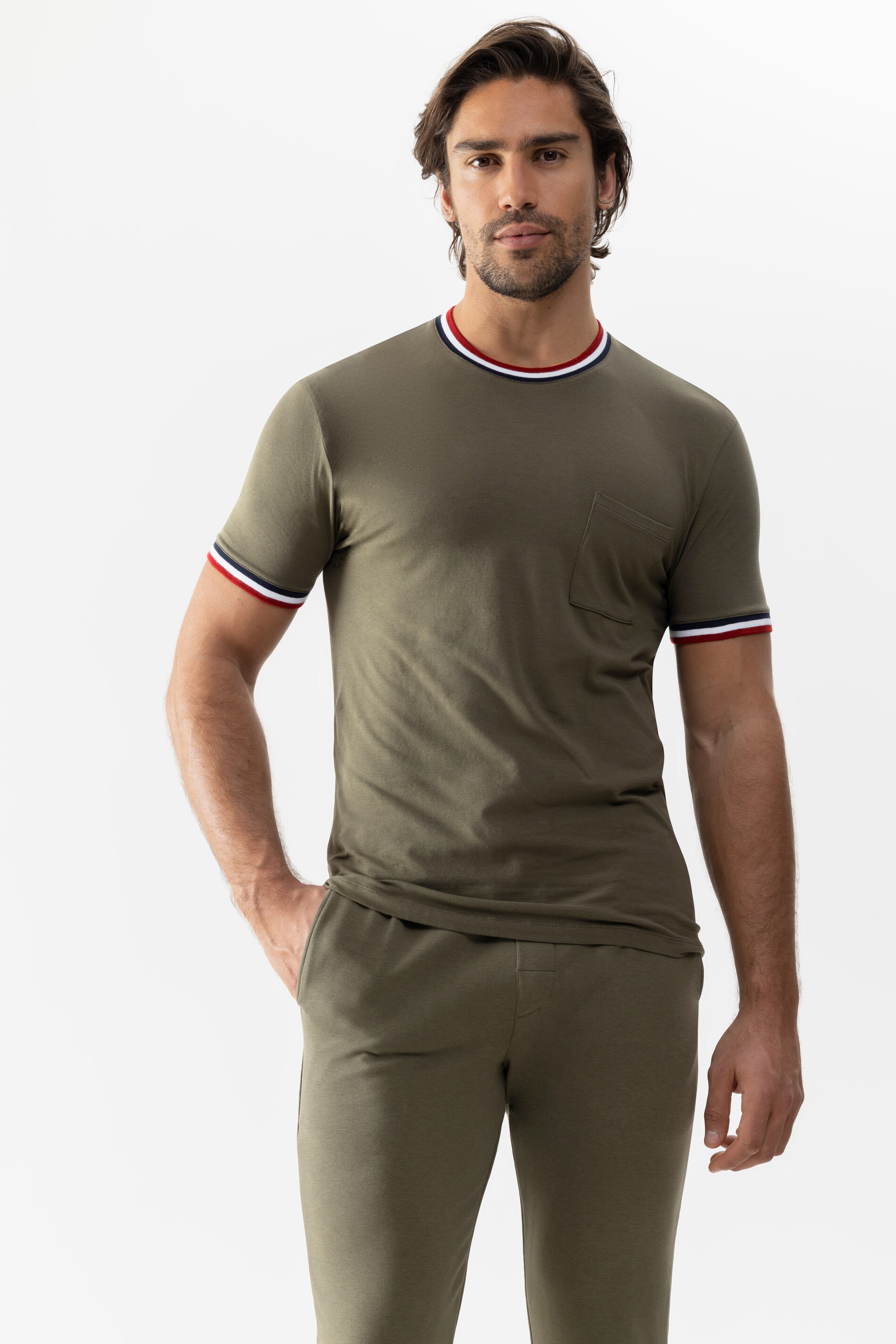 T-shirt Serie Relax Stripes Vooraanzicht | mey®