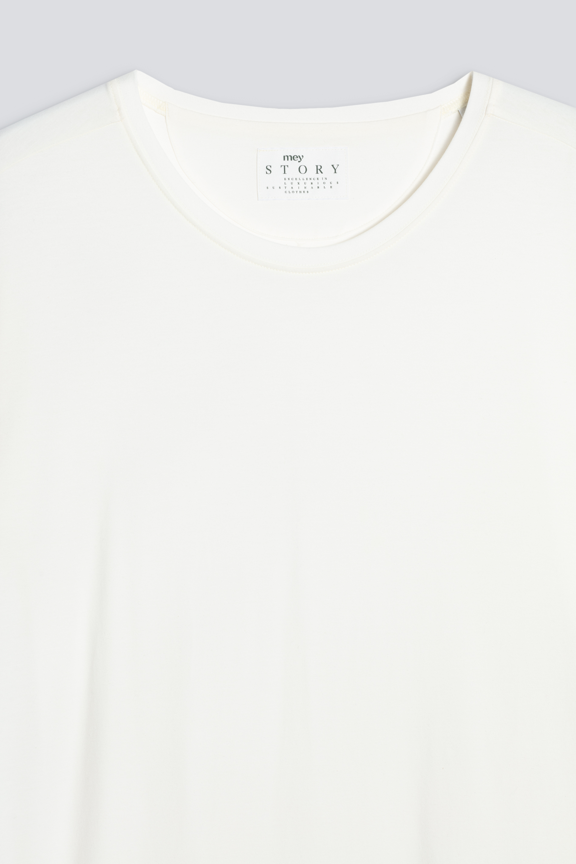 Crew Neck T-Shirt Whisper White Serie Magila Singola Detailansicht 01 | mey®