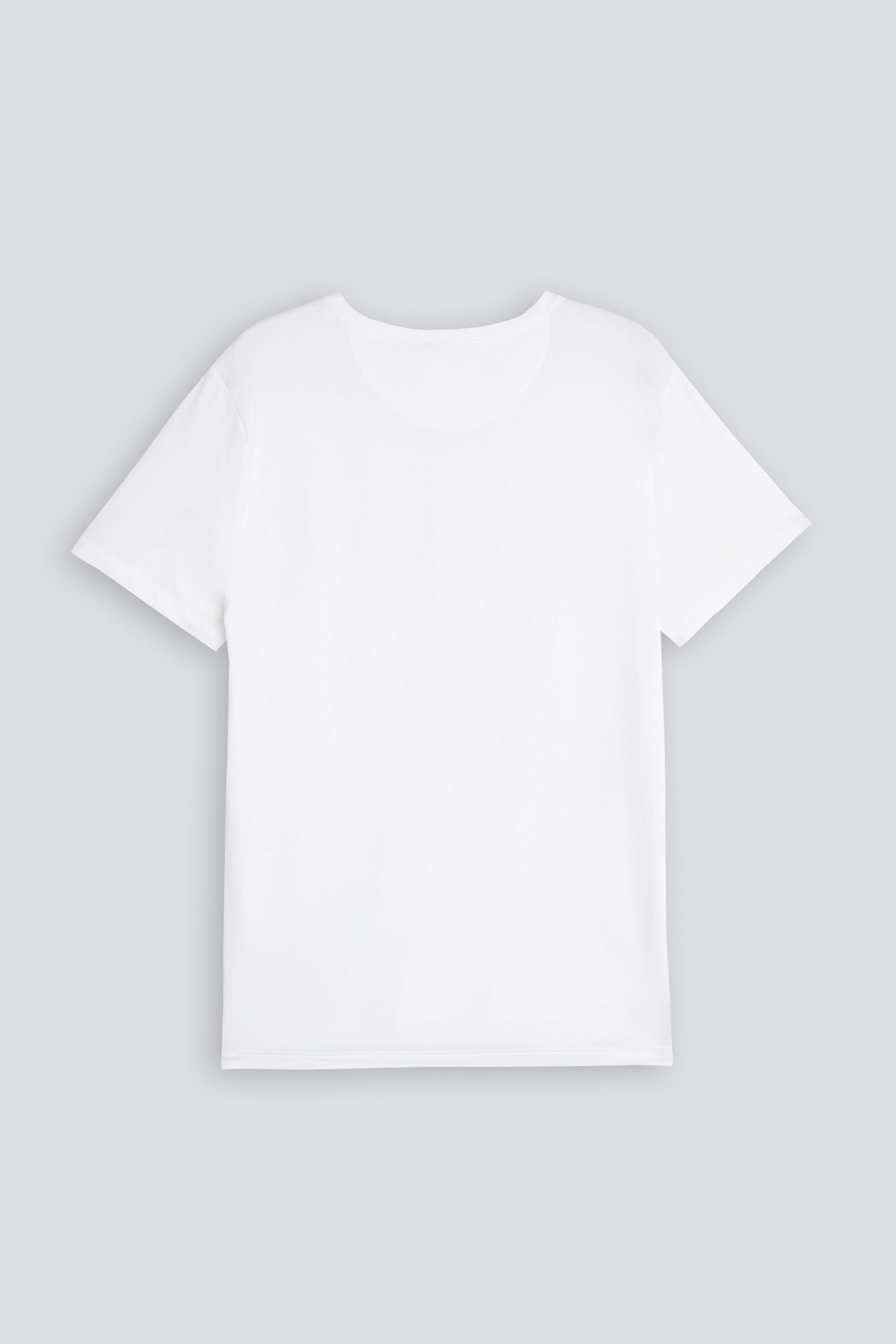 T-shirt met V-hals Serie Maglia Singola Achteraanzicht | mey®