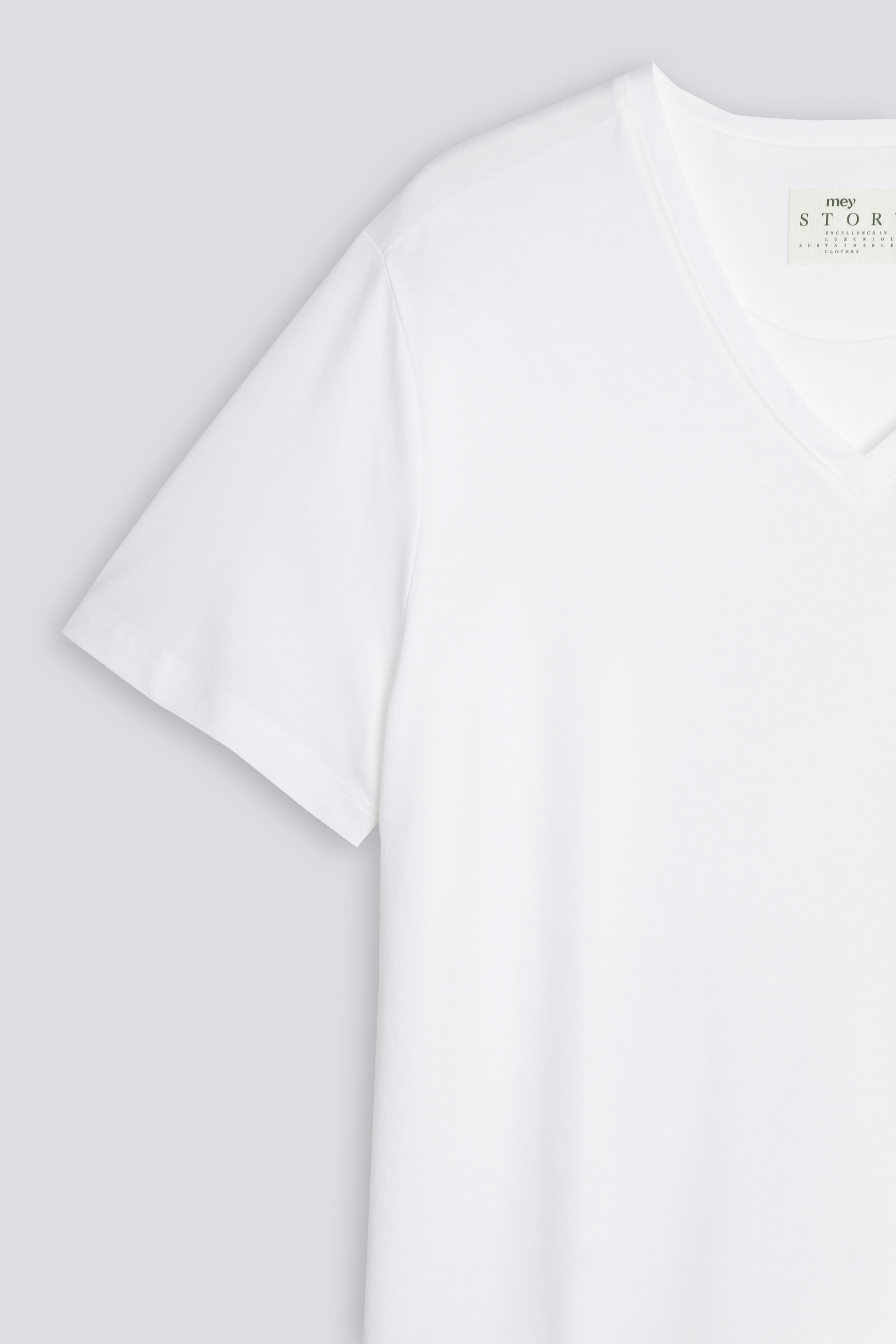 T-shirt met V-hals Serie Maglia Singola Detailweergave 01 | mey®
