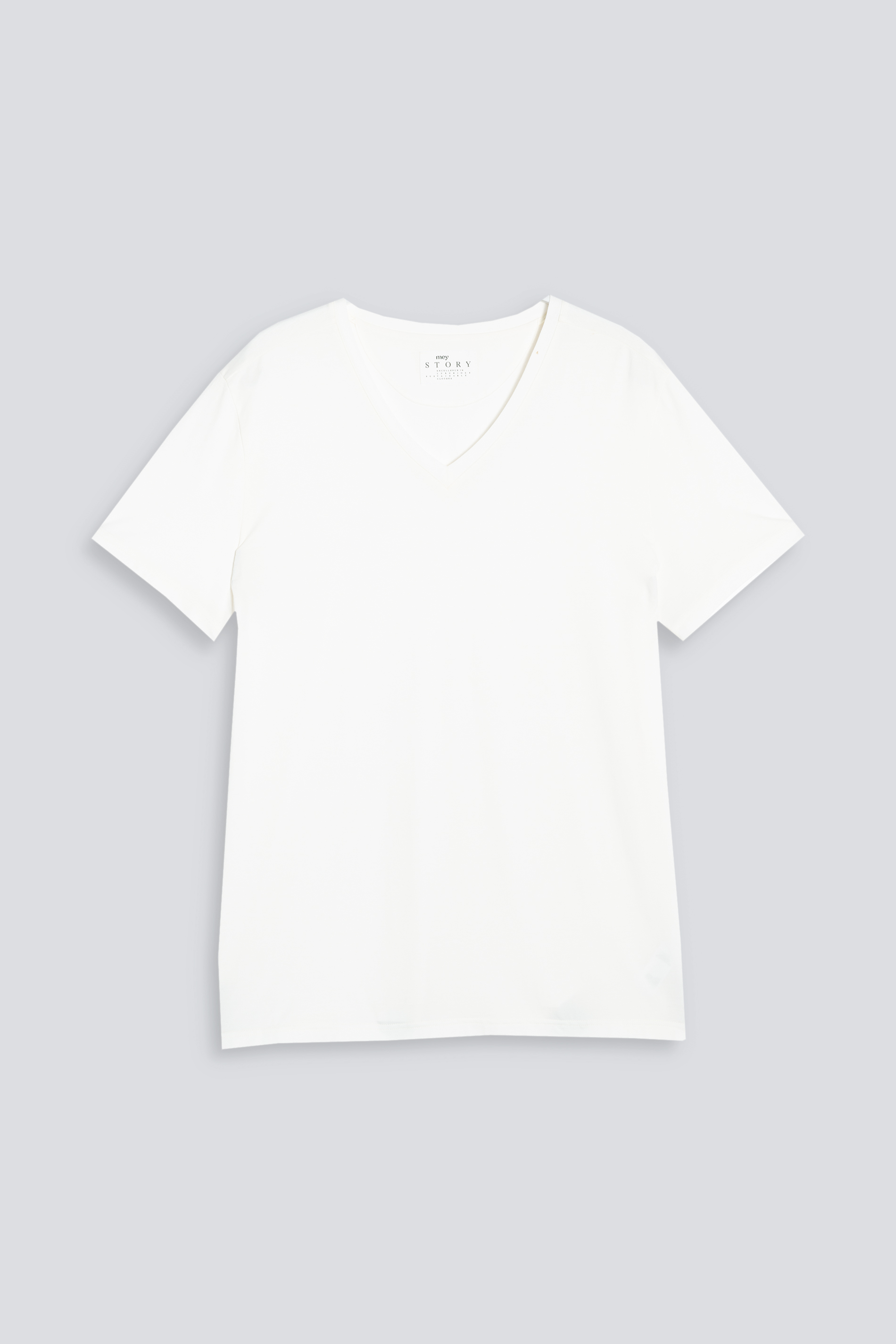 V-neck T-shirt Whisper White Serie Magila Singola Front View | mey®