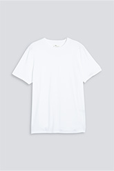 Crew neck T-shirt White Serie Cotone Stretch Front View | mey®
