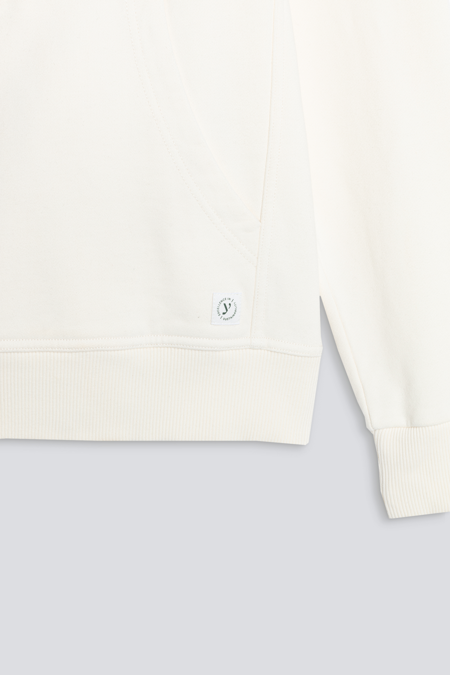 Hoodie sweatshirt Whisper White Serie Soft Felpa Detail View 01 | mey®