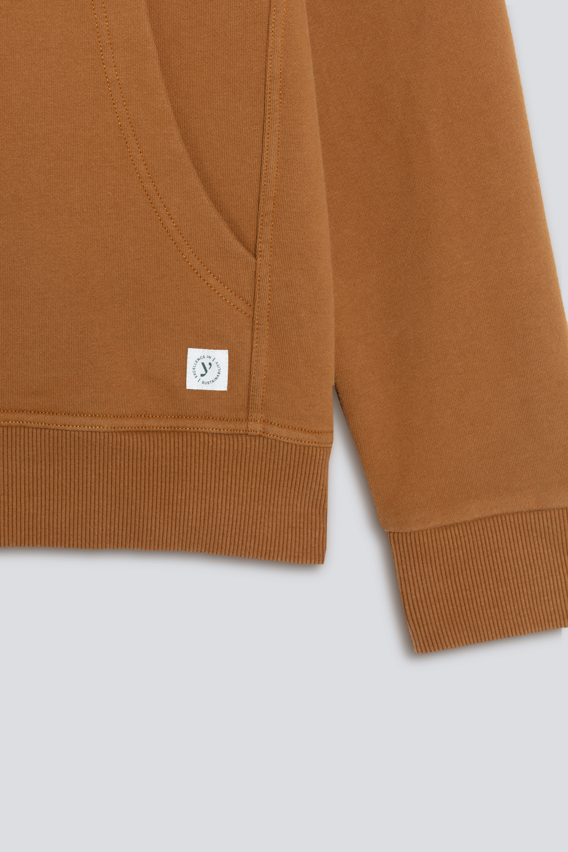 Sweatshirt met hoodie Rubber Serie Soft Felpa Detailweergave 01 | mey®