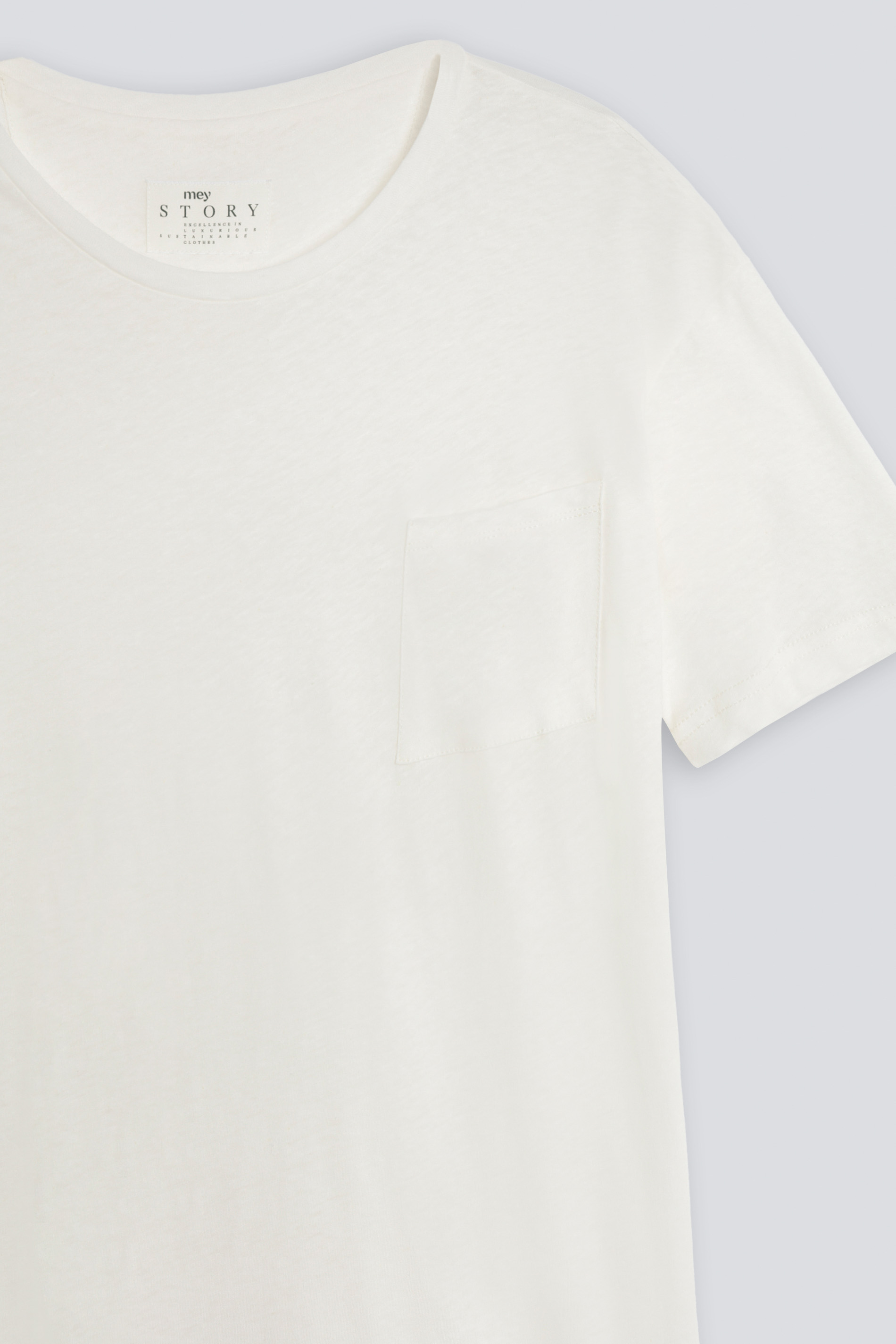 Crew-neck shirt Serie Lino Detail View 01 | mey®