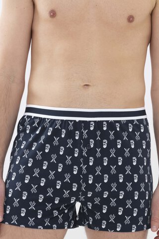 Boxershorts Yacht Blue Serie Barber Frontansicht | mey®
