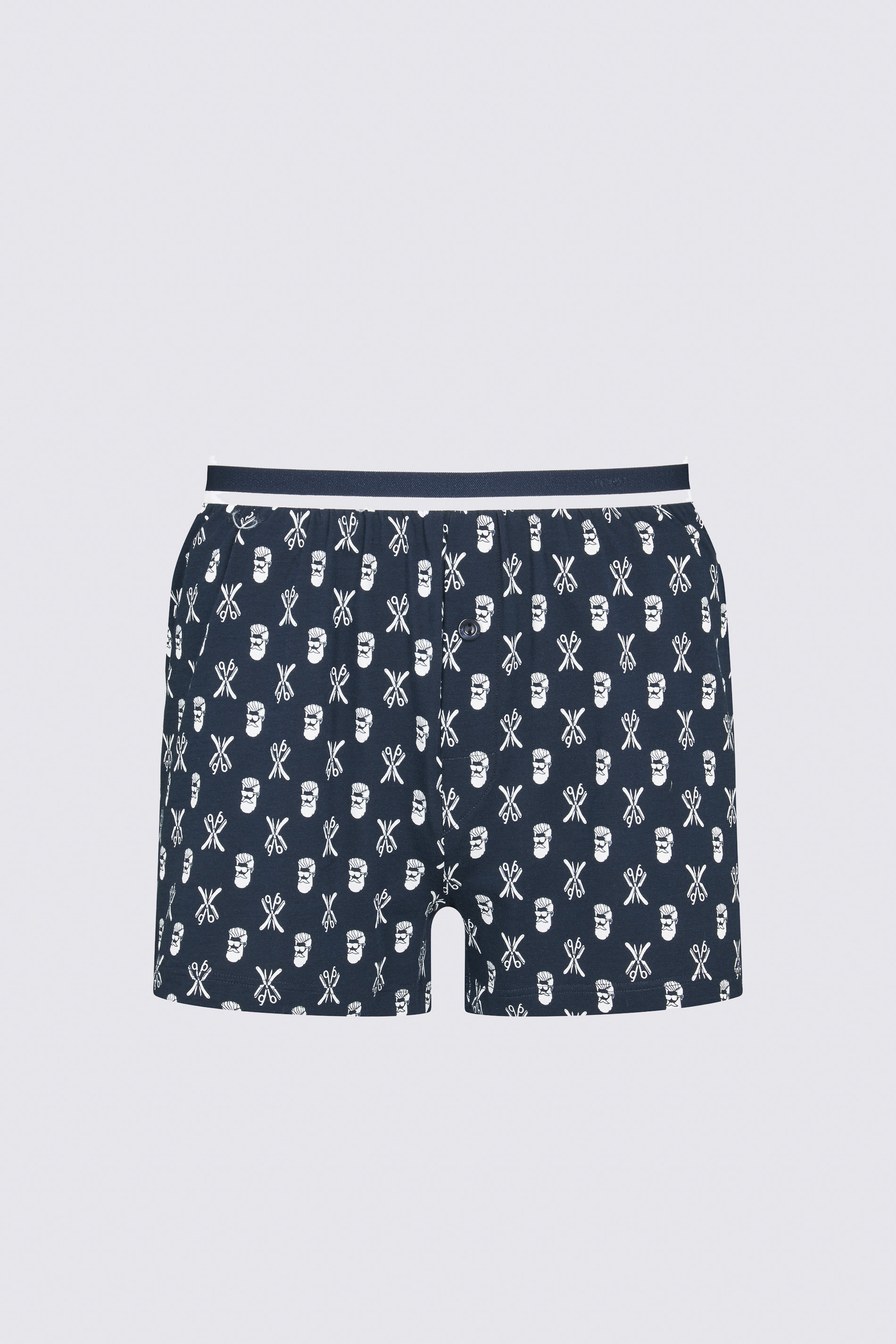 Boxershorts Yacht Blue Serie Barber Uitknippen | mey®