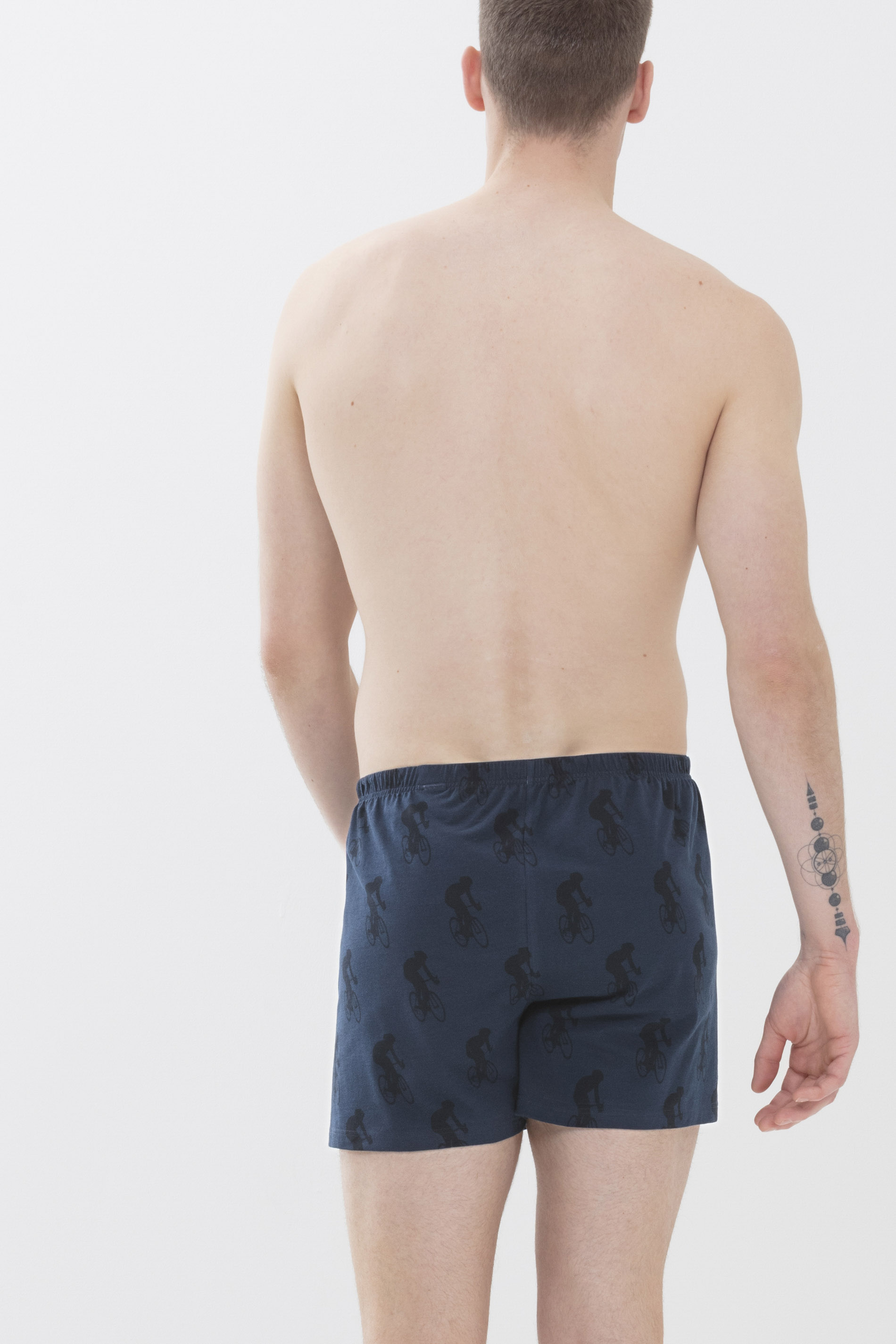 Boxer shorts Yacht Blue Serie Bicycle Rear View | mey®