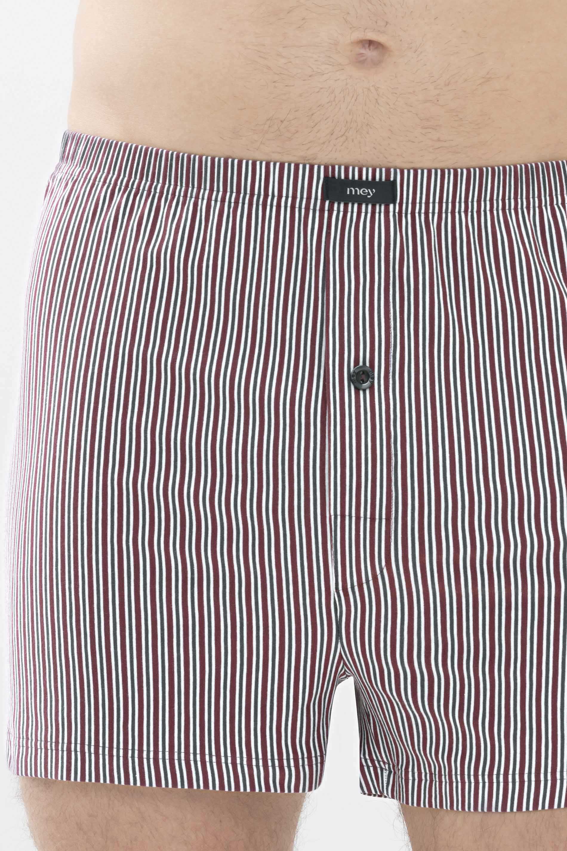 Boxershorts Oxblood Serie 3 Col Stripes Detailweergave 01 | mey®