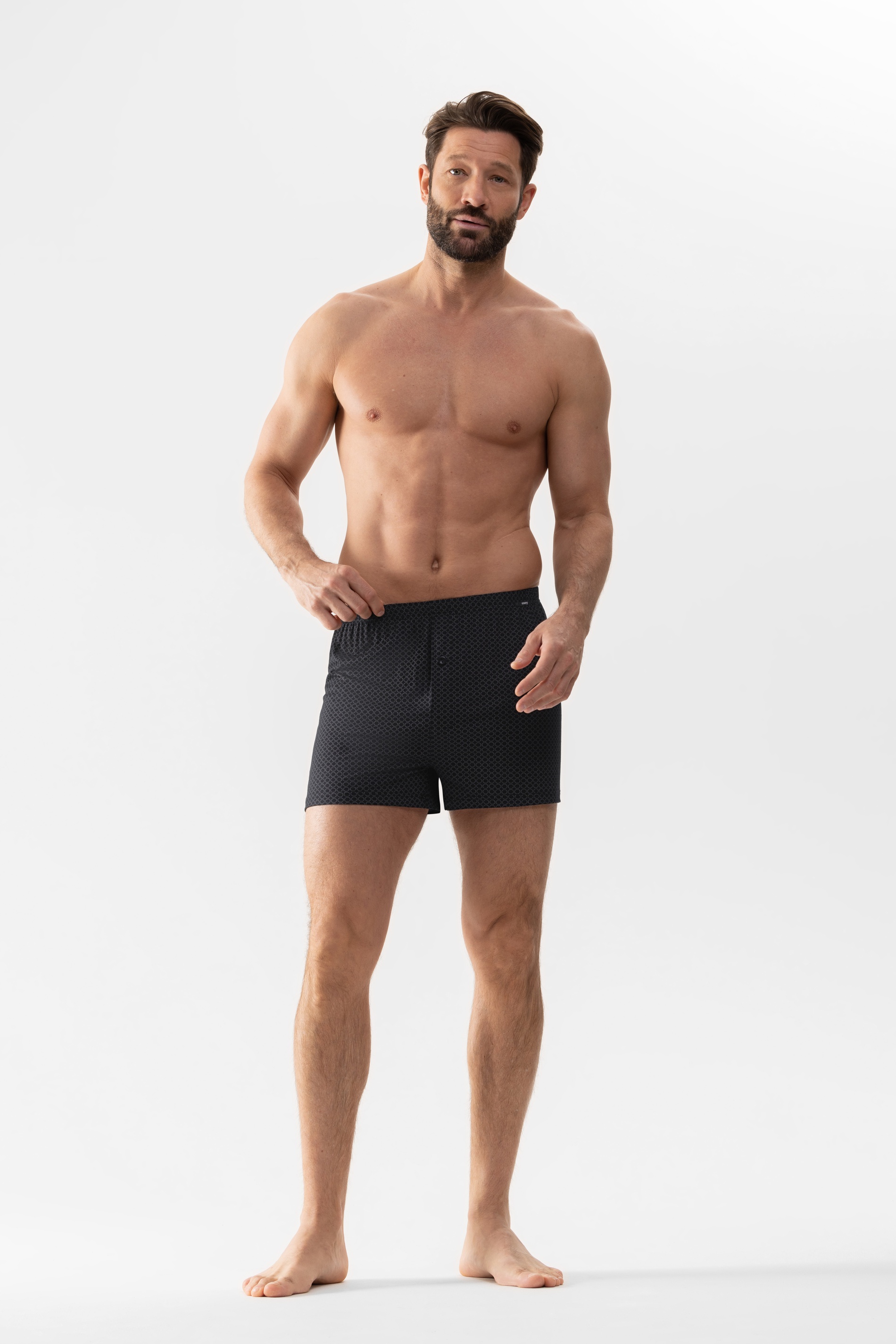 Boxershorts Serie BC Silver Circle Frontansicht | mey®