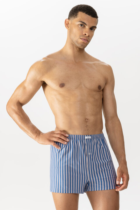 Boxer shorts Serie Blue Stripes Front View | mey®