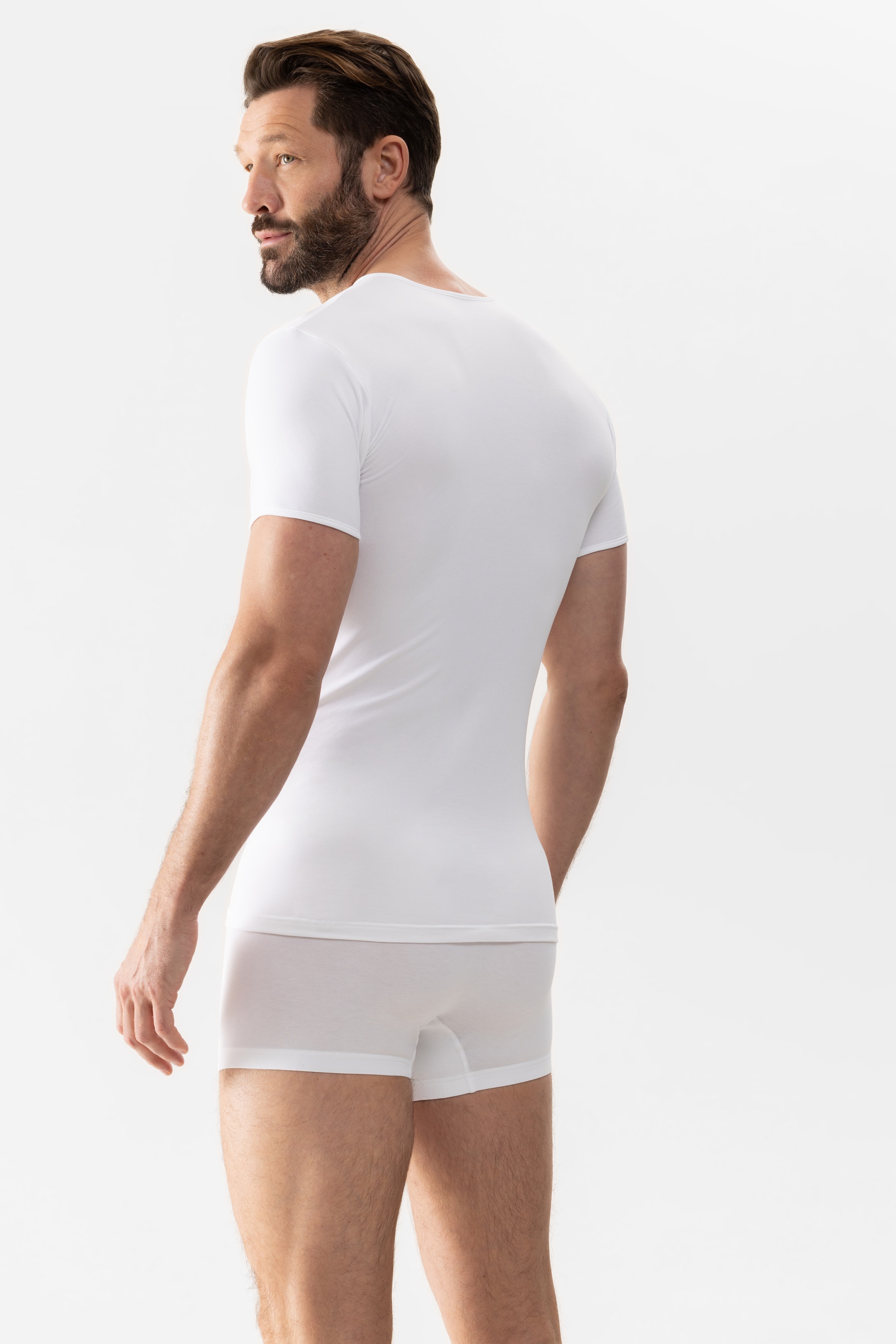 V-neck shirt White Serie Software Rear View | mey®